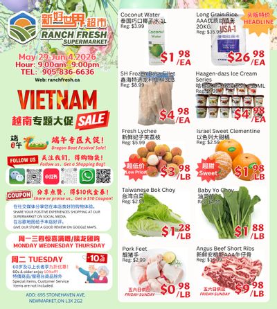 Ranch Fresh Supermarket Flyer May 29 to June 4