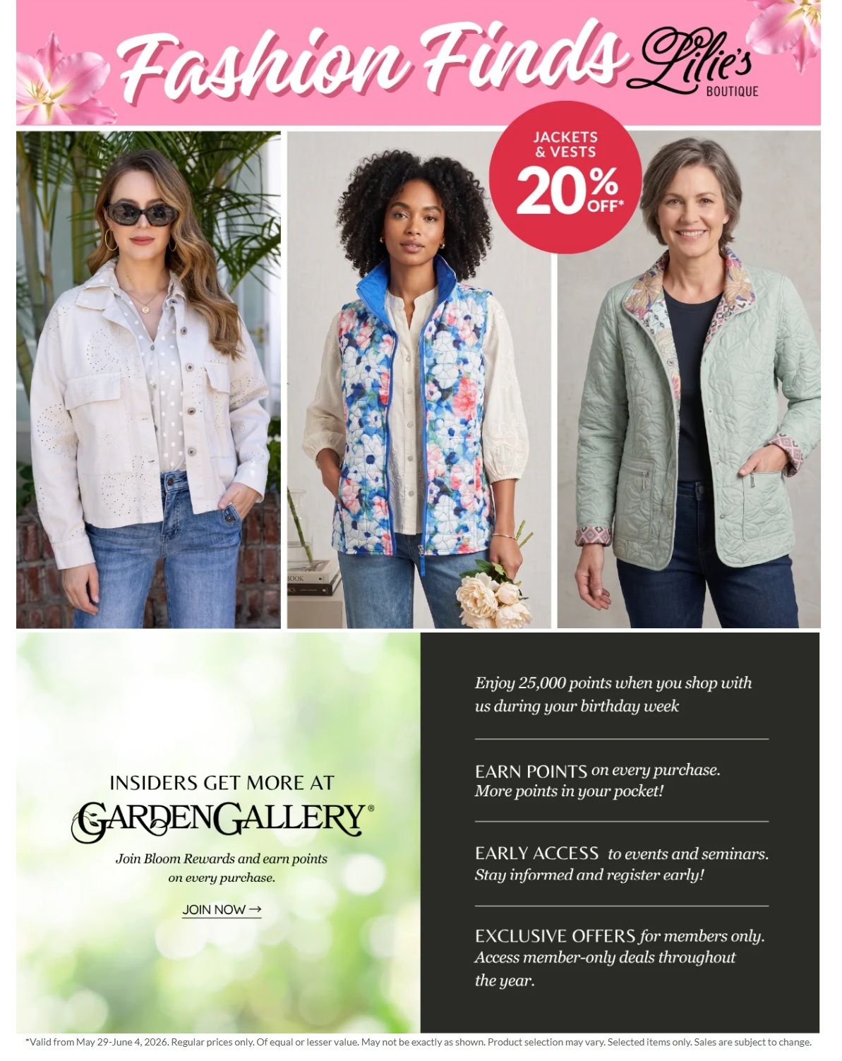 Lakeside Garden Gallery Flyer May 29 to June 4