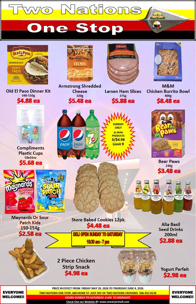 Two Nations One Stop Flyer May 29 to June 4