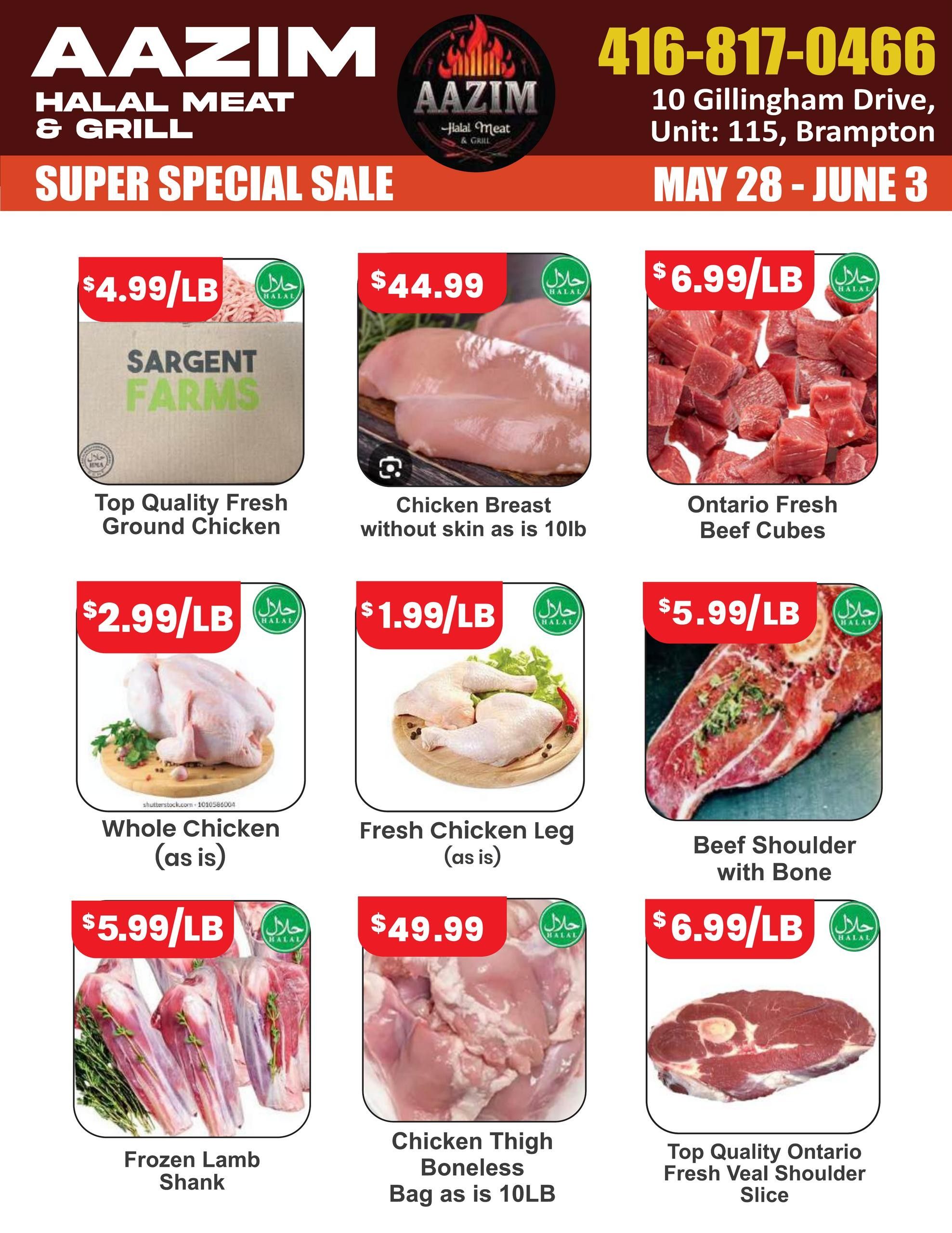 Aazim Halal Meat & Grill Flyer May 28 to June 3