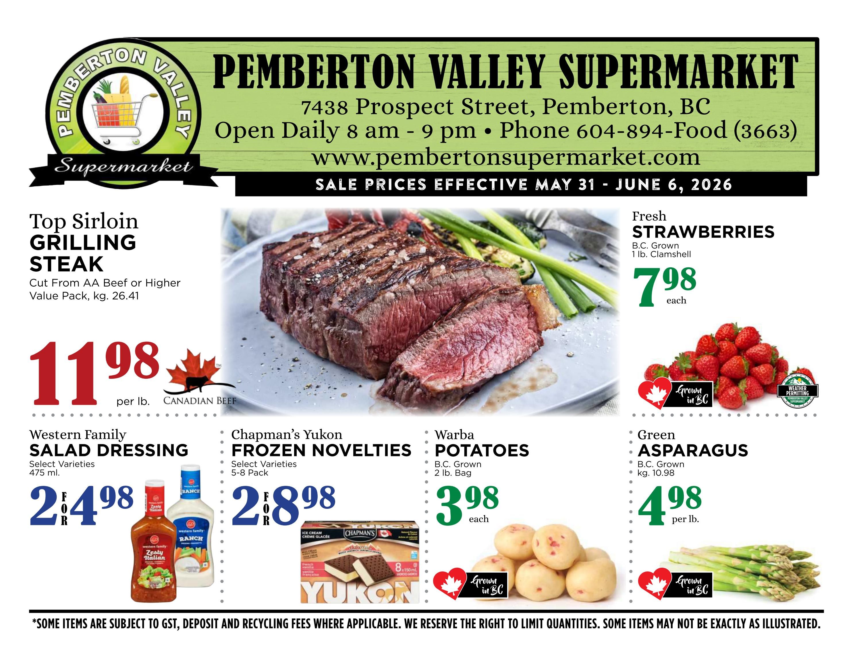 Pemberton Valley Supermarket Flyer May 31 to June 6
