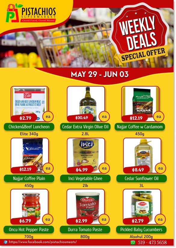 Pistachios Supermarket Flyer May 29 to June 3