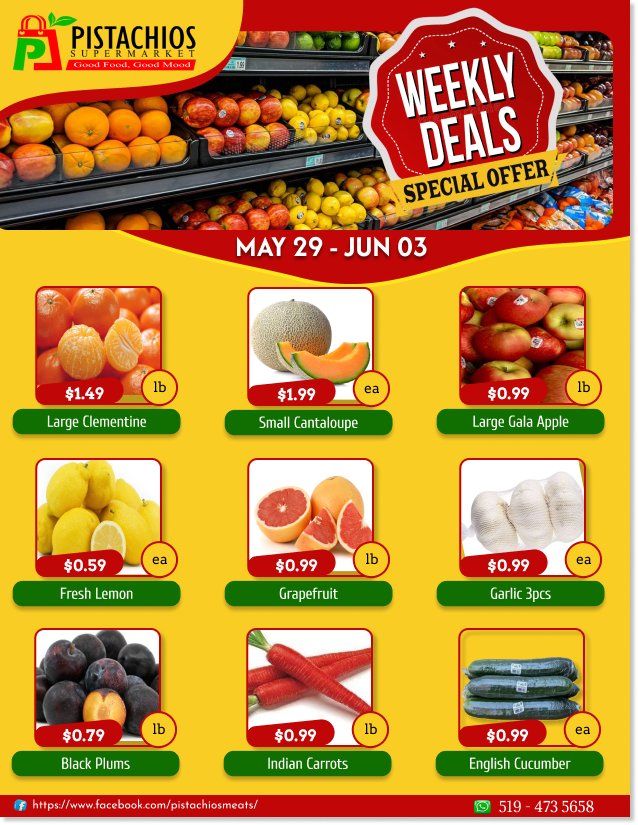 Pistachios Supermarket Flyer May 29 to June 3