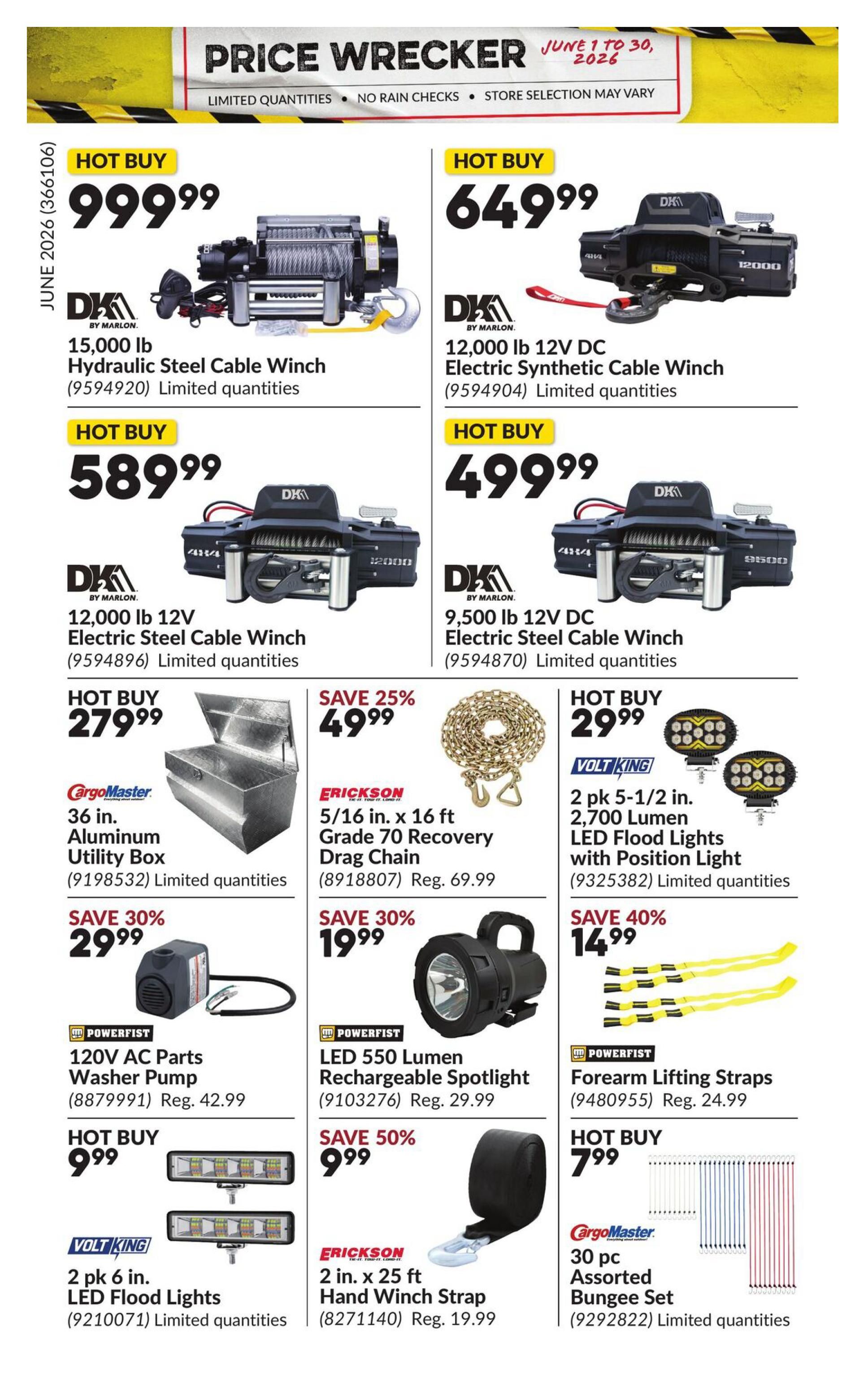 Princess Auto Price Wrecker Flyer June 1 to 30