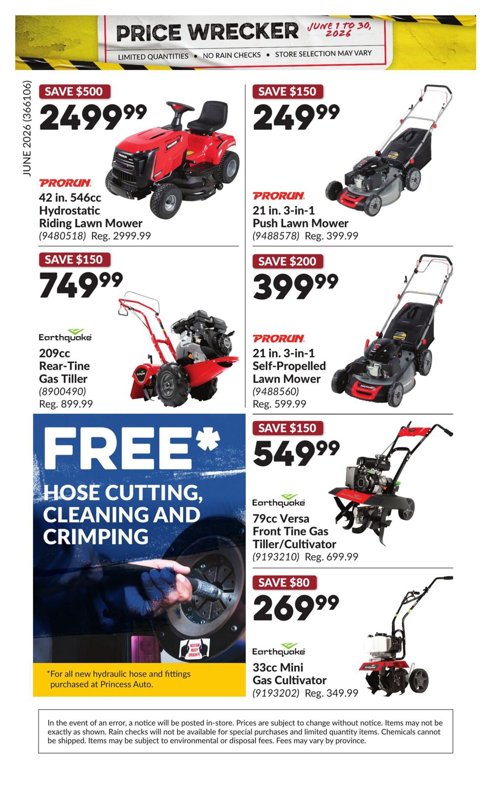 Princess Auto Price Wrecker Flyer June 1 to 30