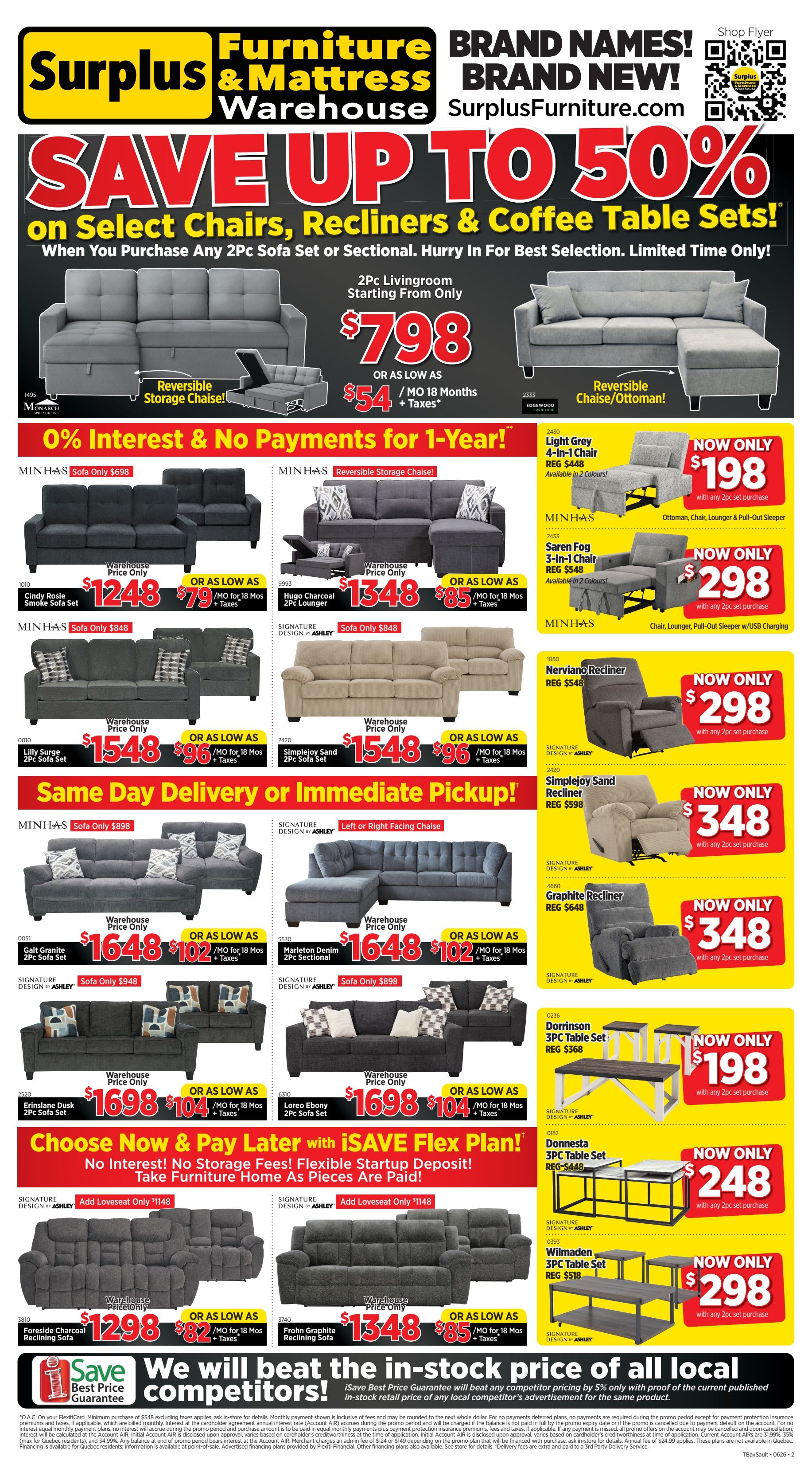 Surplus Furniture & Mattress Warehouse (Thunder Bay, Sault Ste Marie) Flyer June 1 to 14