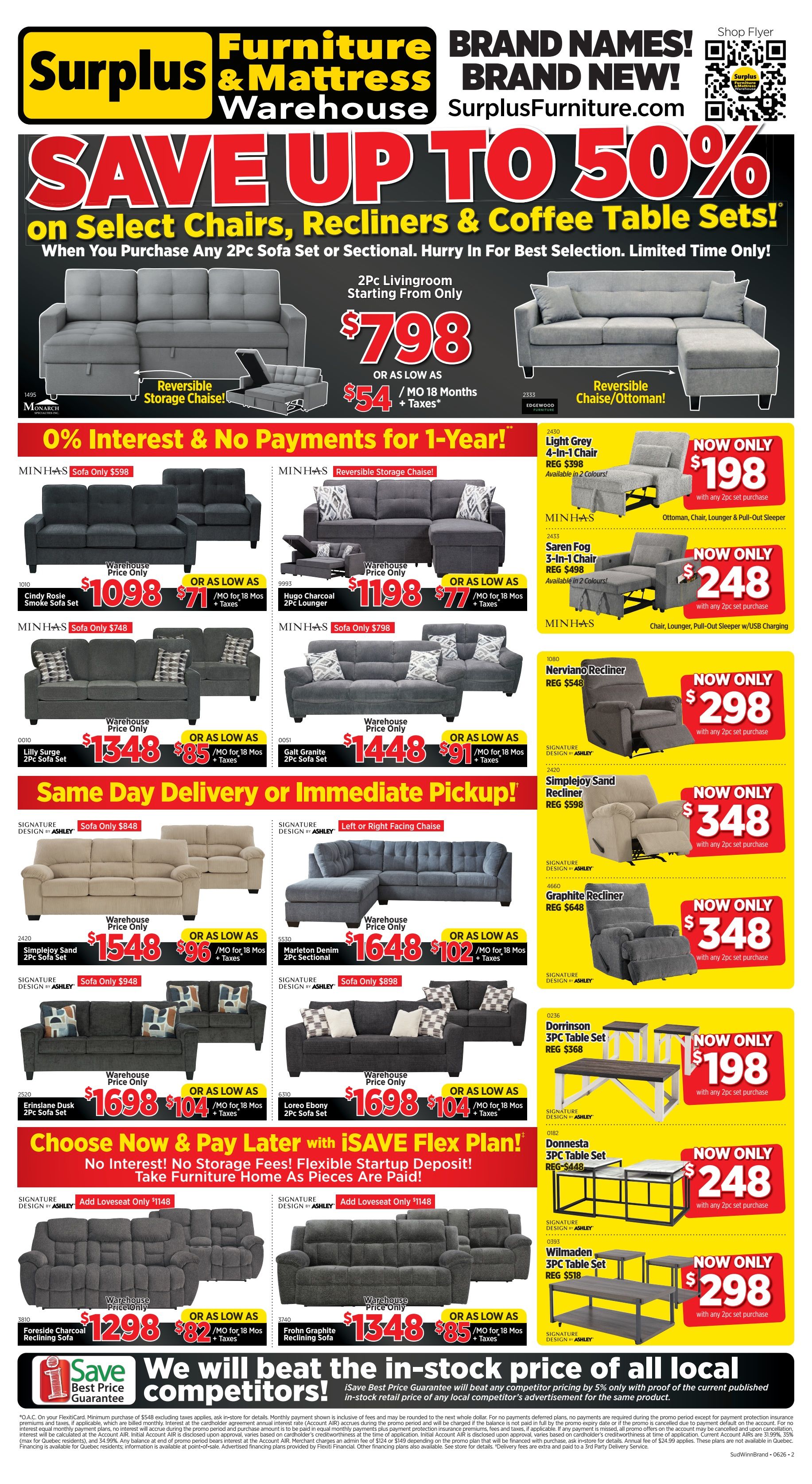 Surplus Furniture & Mattress Warehouse (Sudbury) Flyer June 1 to 14