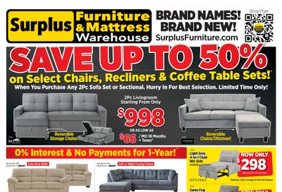 Surplus Furniture & Mattress Warehouse (St. John's, Corner Brook, Grand Falls Windsor) Flyer June 1 to 14