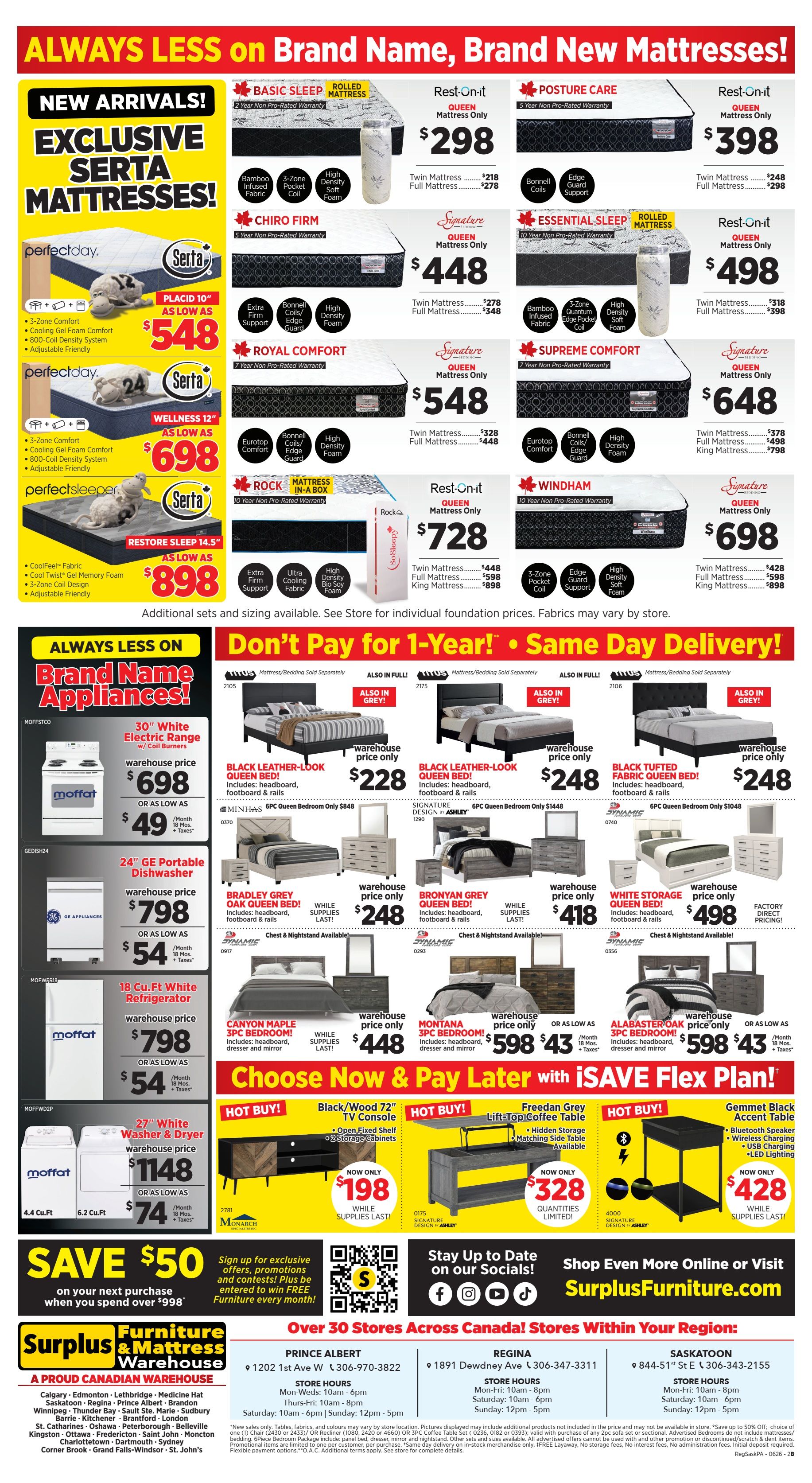 Surplus Furniture & Mattress Warehouse (Saskatoon) Flyer June 1 to 14