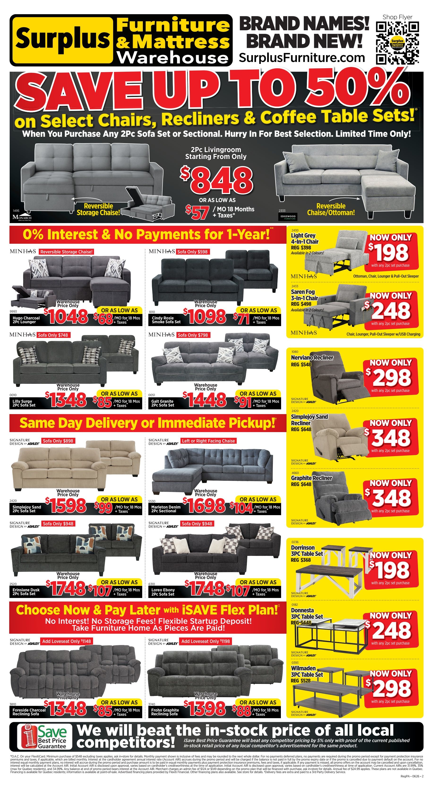 Surplus Furniture & Mattress Warehouse (Regina, Prince Albert) Flyer June 1 to 14