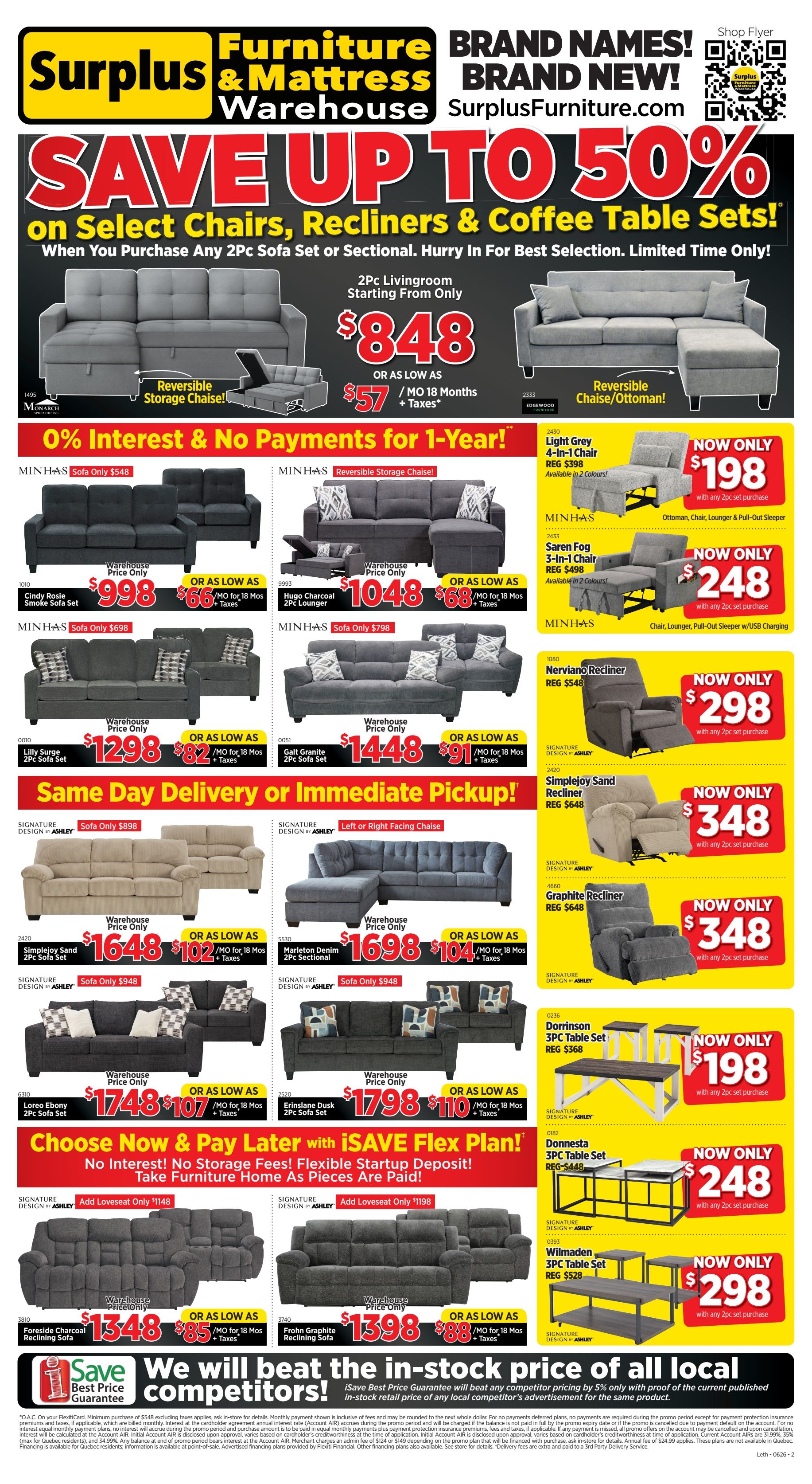 Surplus Furniture & Mattress Warehouse (Lethbridge) Flyer June 1 to 14