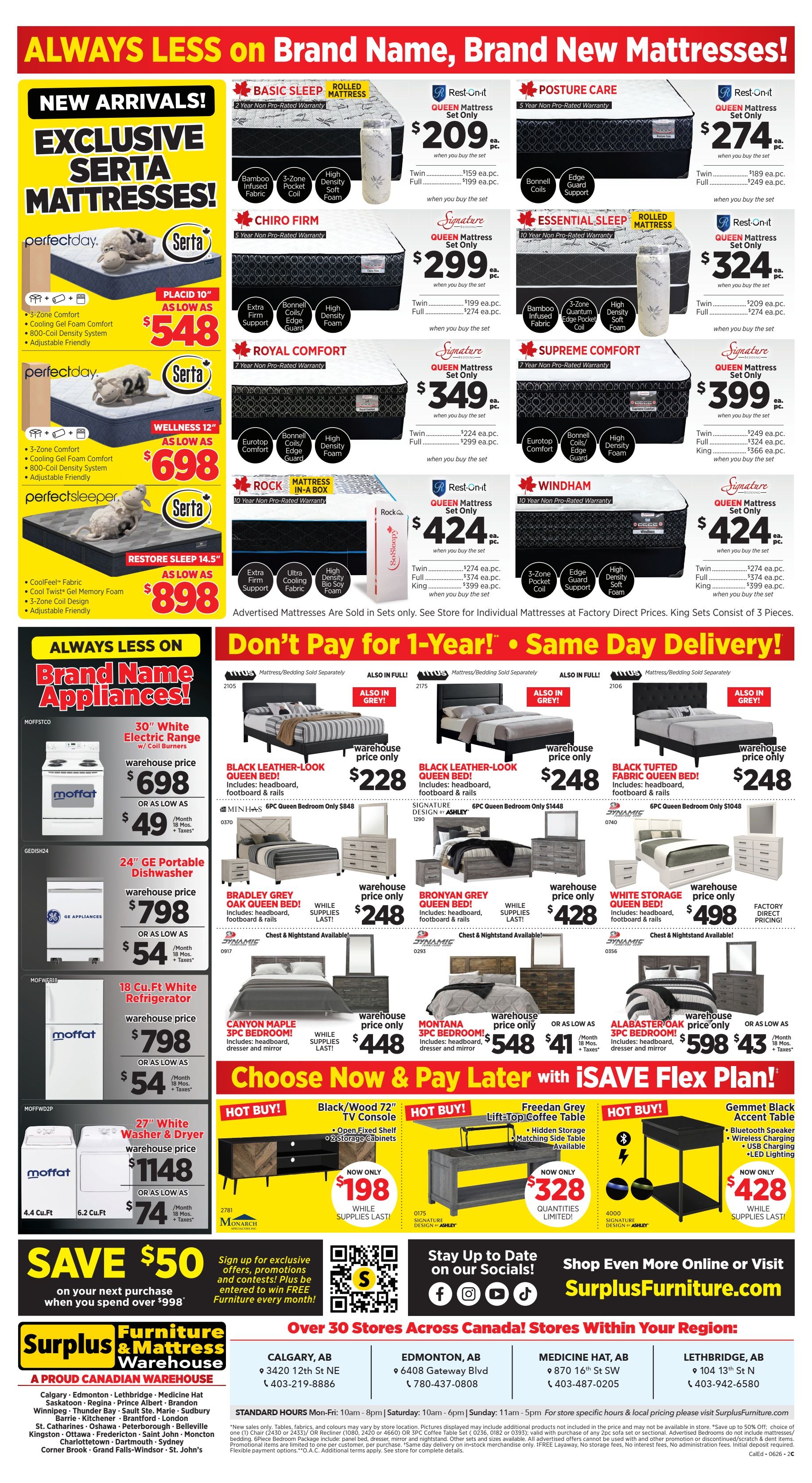 Surplus Furniture & Mattress Warehouse (Calgary, Edmonton) Flyer June 1 to 14