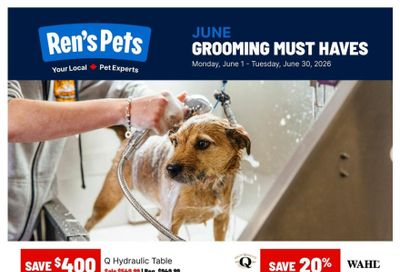 Ren's Pets Grooming Must Haves Flyer June 1 to 30
