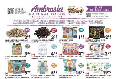 Ambrosia Natural Foods Flyer June 1 to 30