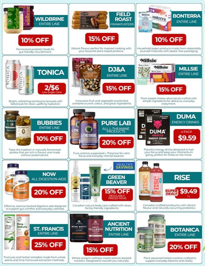 Natural Food Pantry Flyer June 1 to 30