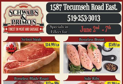 Schwab's & Primo's Flyer June 2 to 7