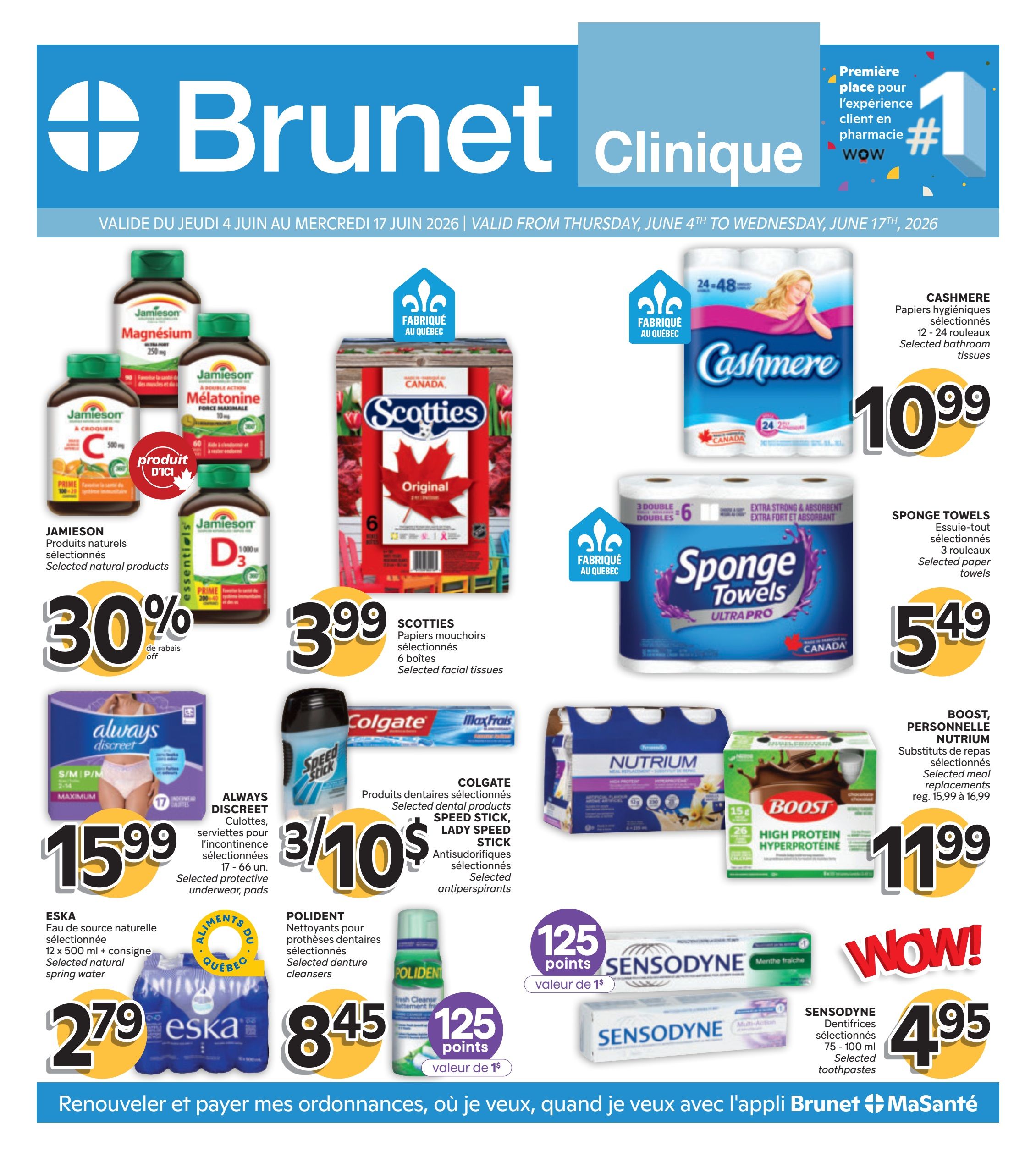 Brunet Clinique Flyer June 4 to 17