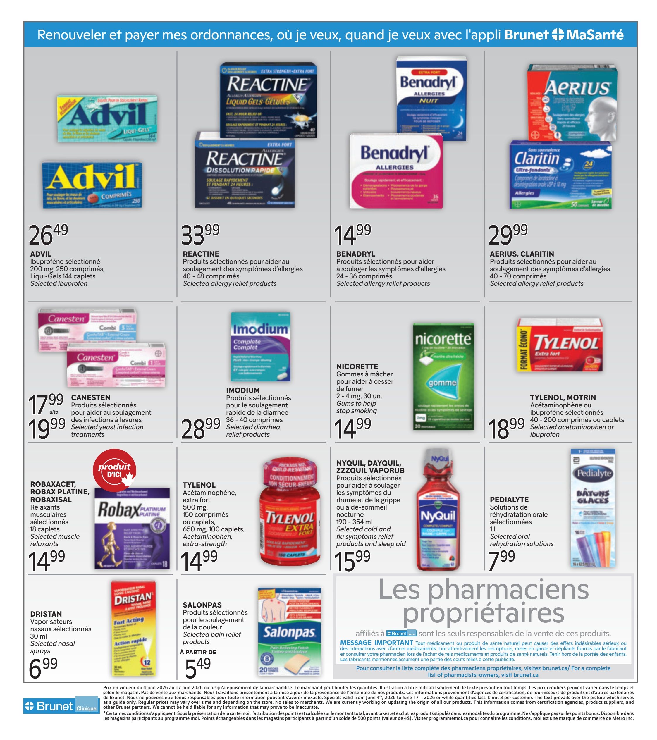 Brunet Clinique Flyer June 4 to 17