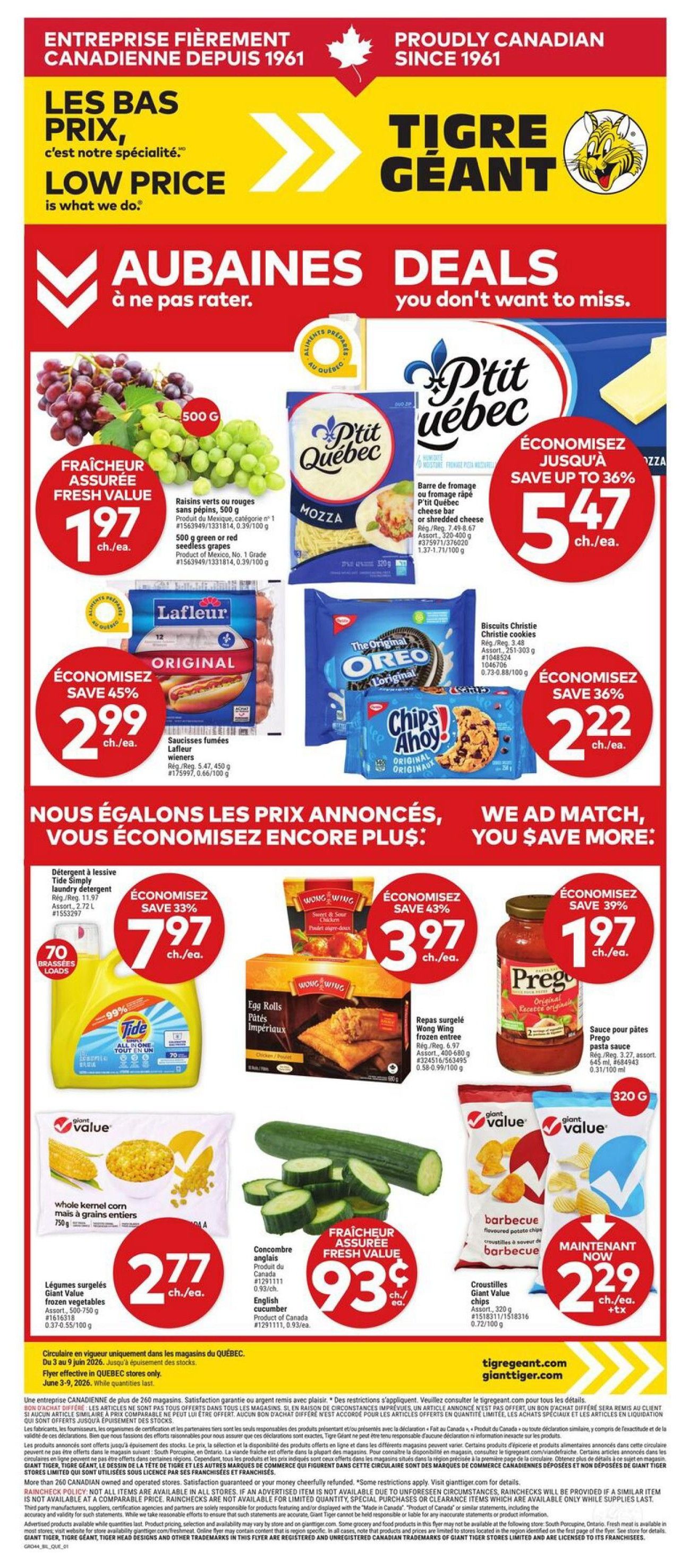 Tigre Géant Flyer June 3 to 9