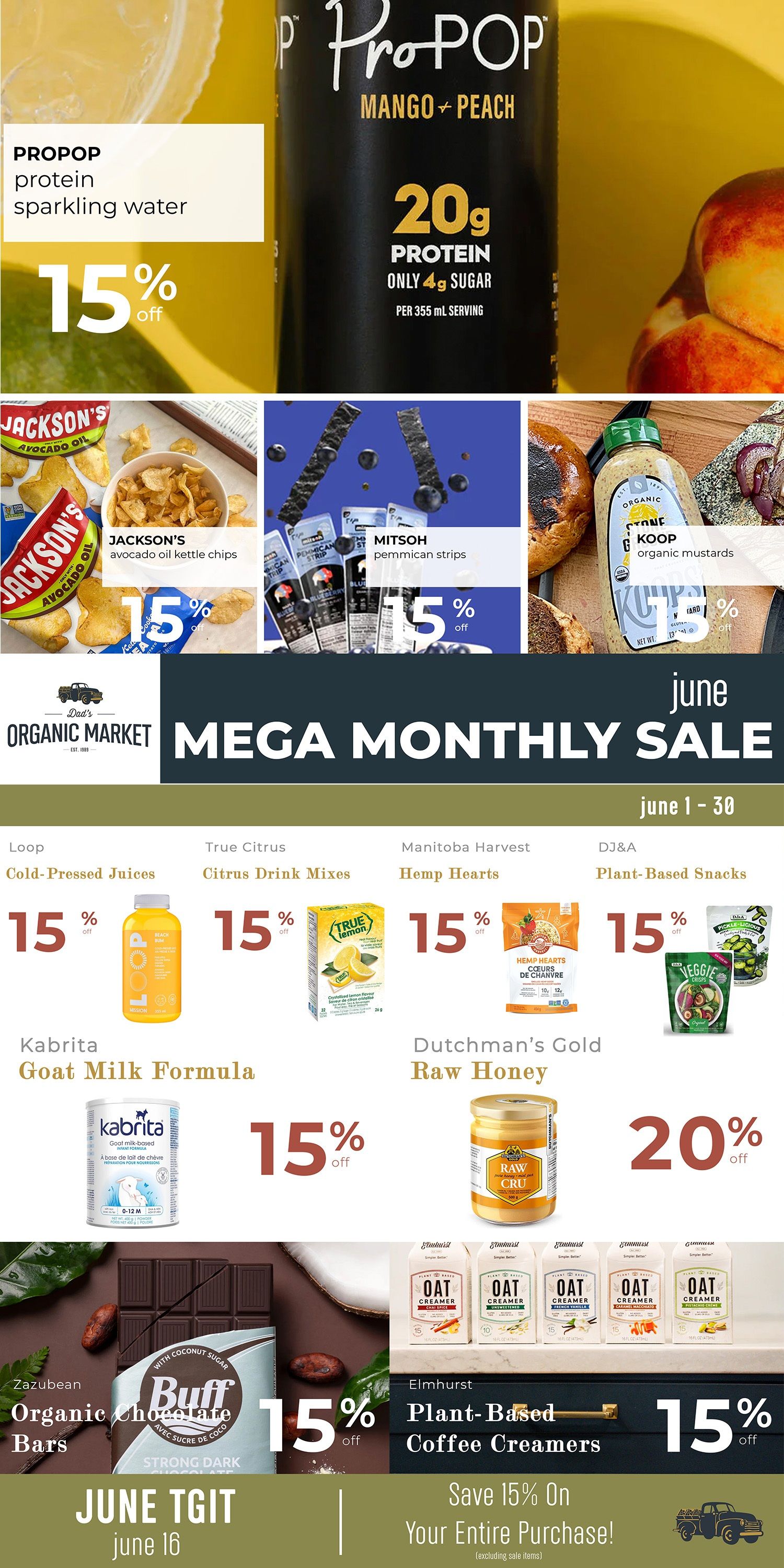 Dad’s Organic Market Monthly Flyer June 1 to 30