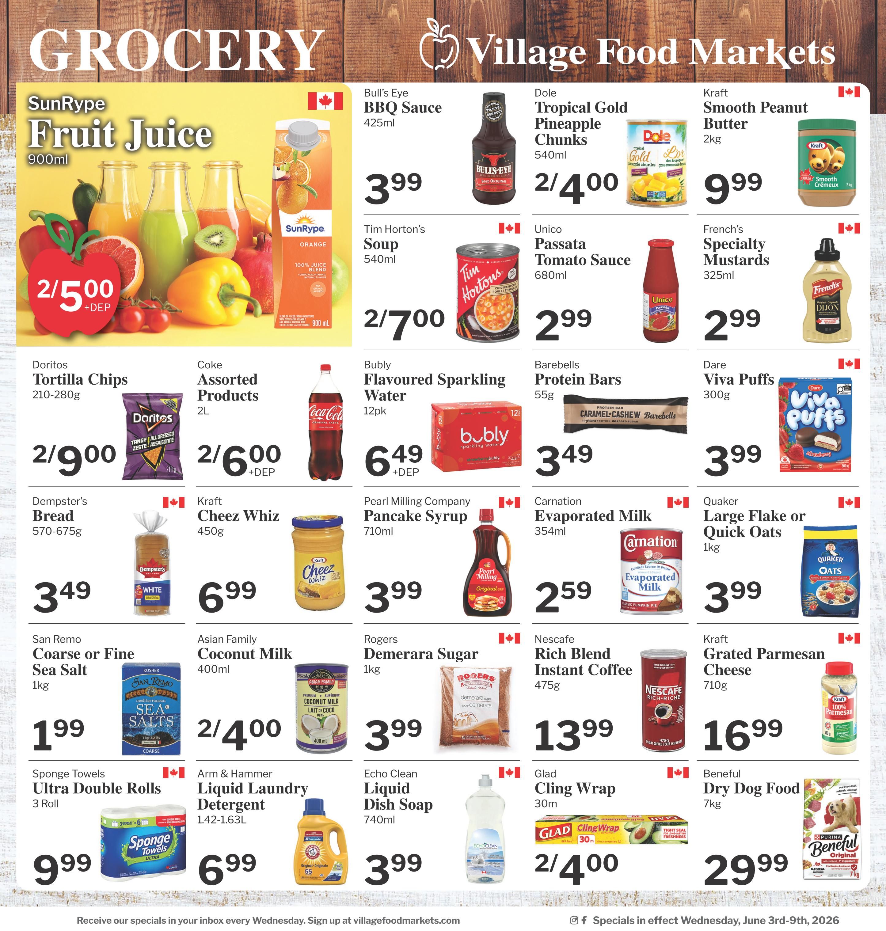 Village Food Markets Flyer June 3 to 9