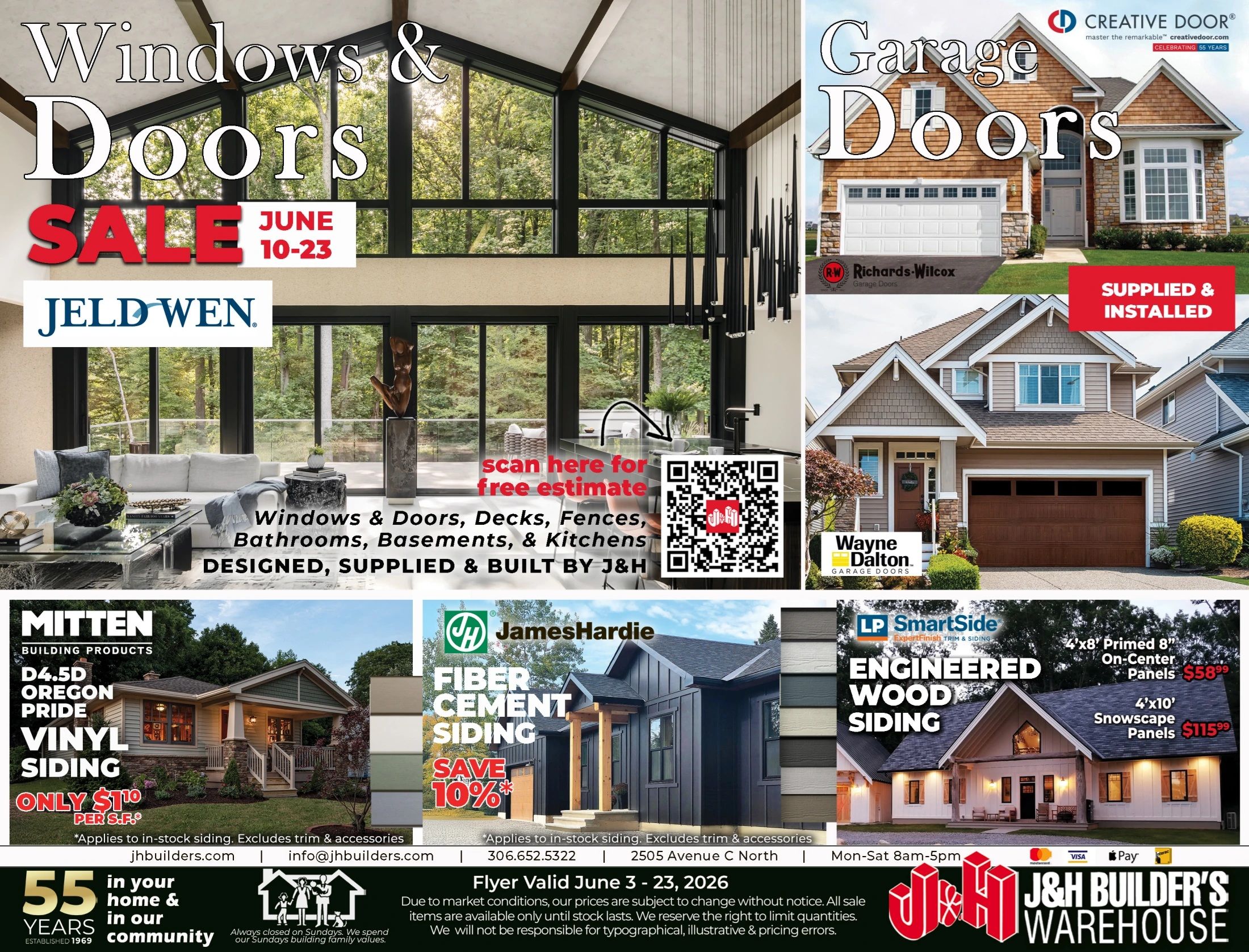 J&H Builder's Warehouse Flyer June 3 to 23