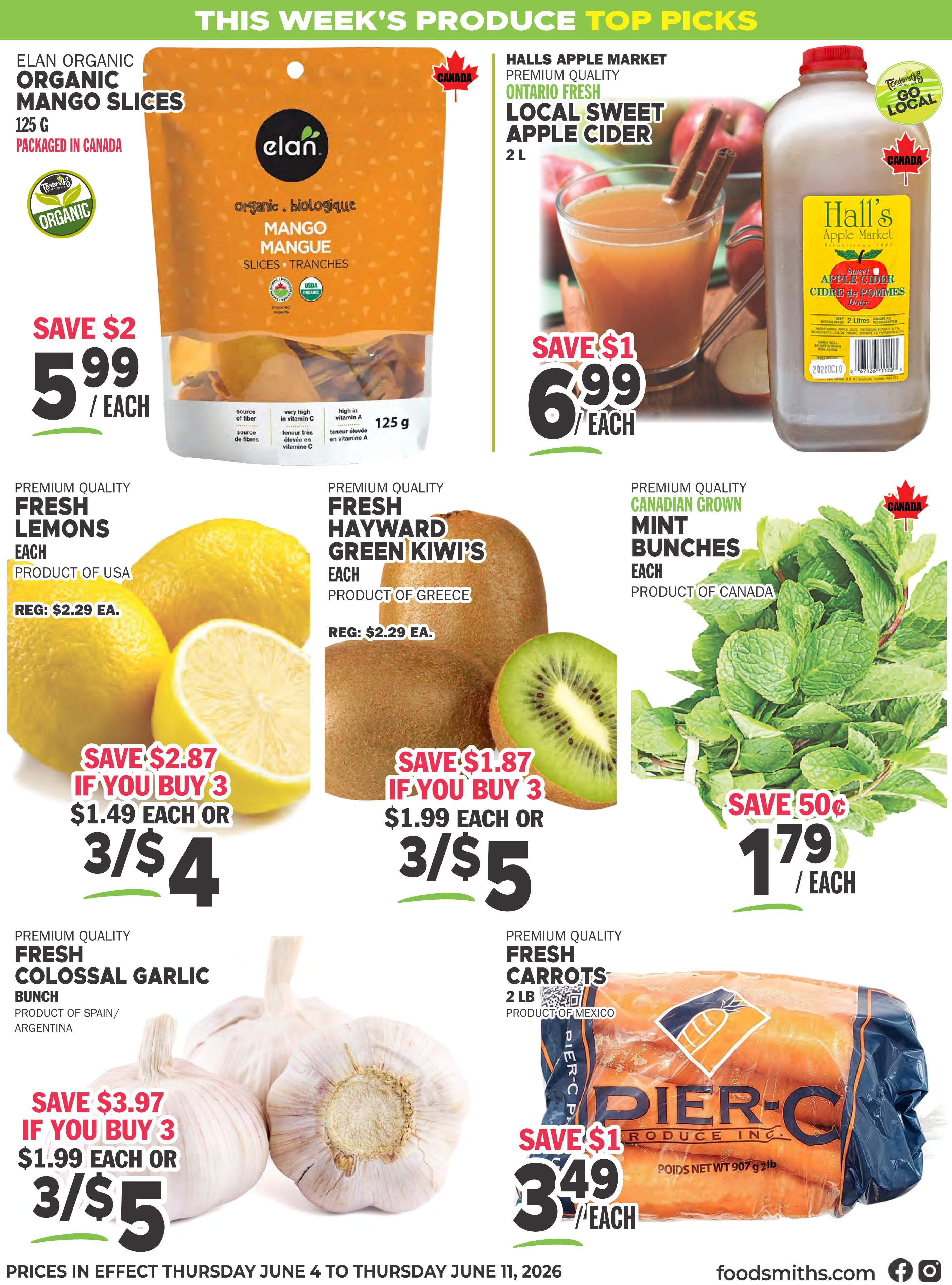 Foodsmiths Flyer June 4 to 11