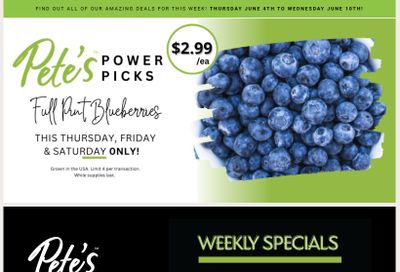Pete's Fine Foods Flyer June 4 to 10