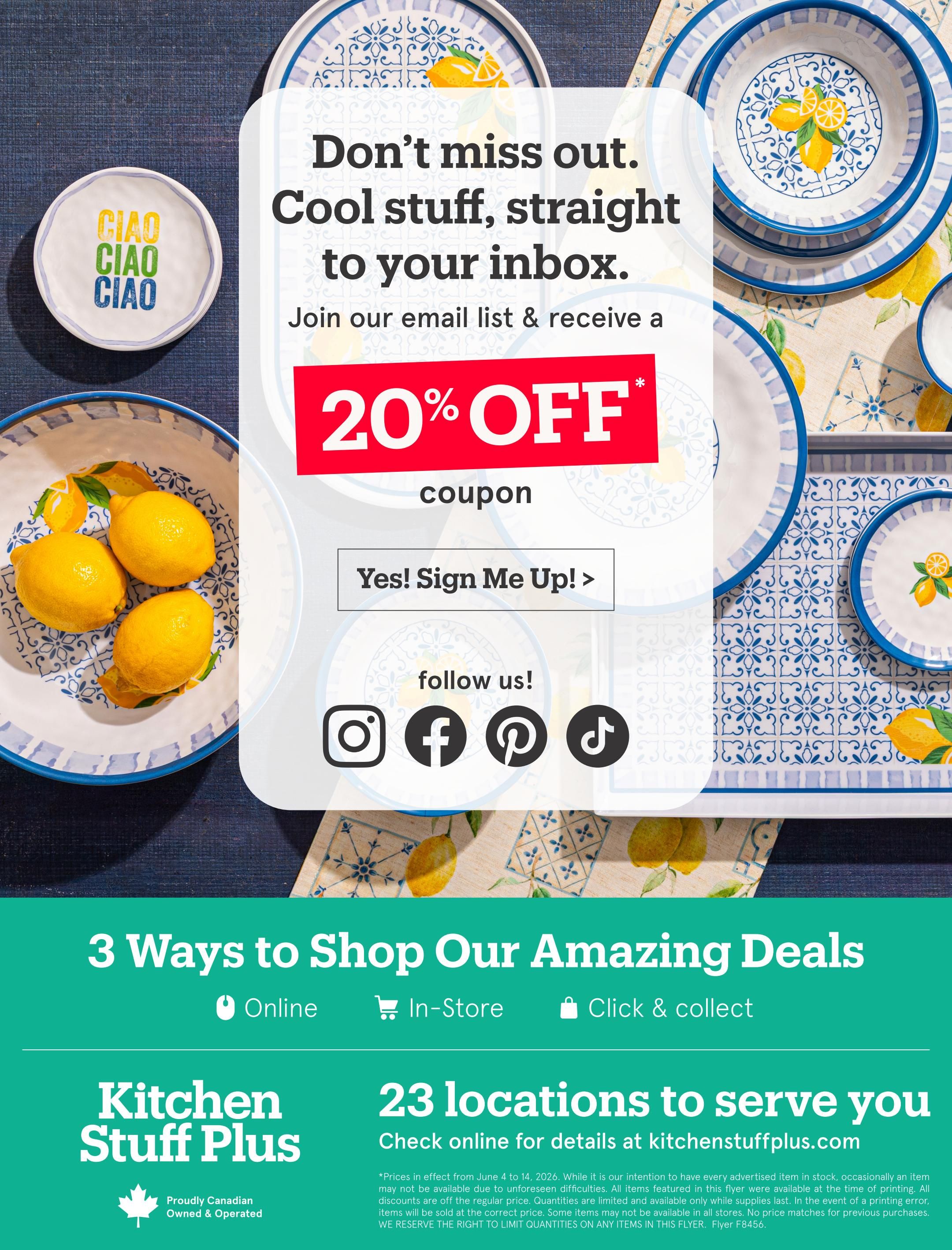 Kitchen Stuff Plus Flyer June 4 to 14