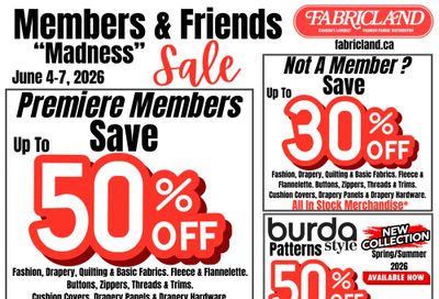 Fabricland (St. Catharines, Welland) Flyer June 4 to 7