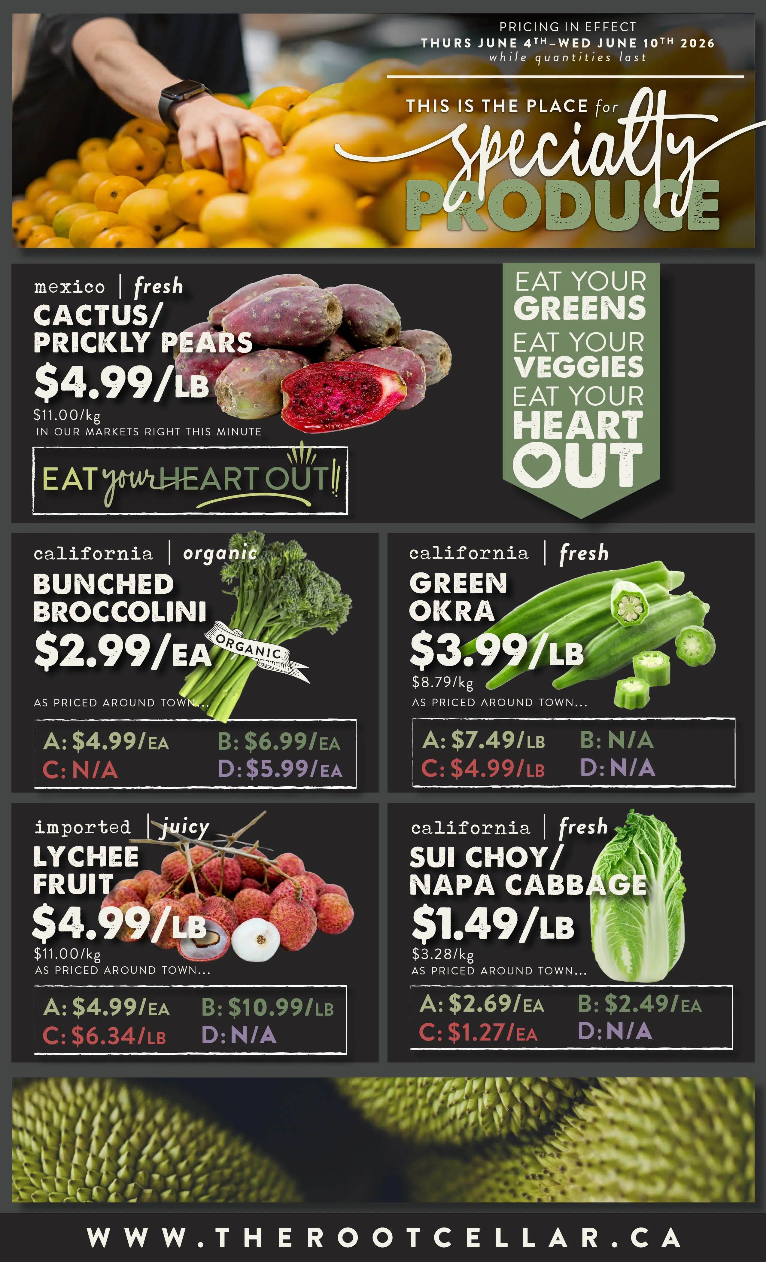 The Root Cellar Flyer June 4 to 10