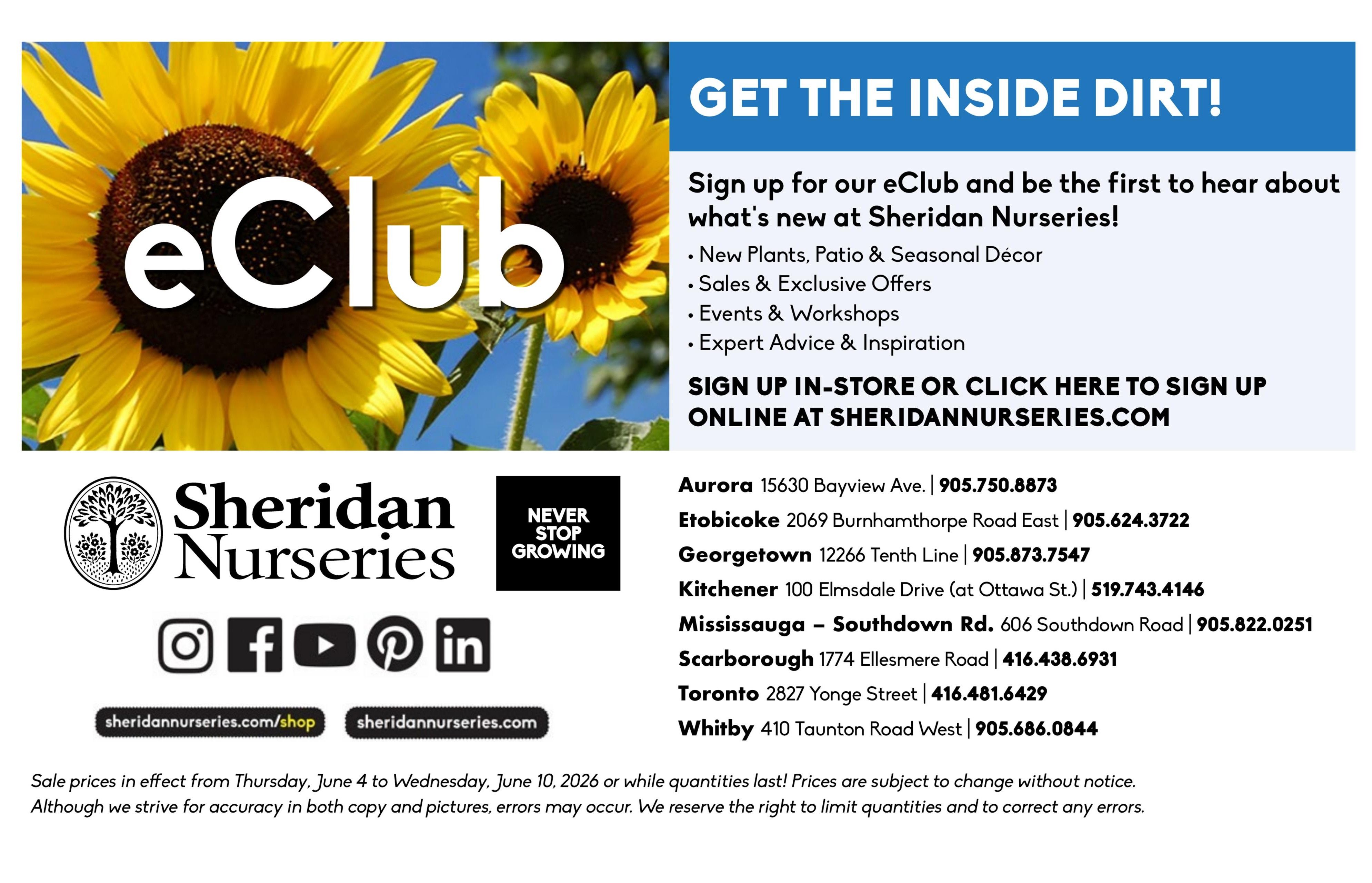 Sheridan Nurseries Flyer June 4 to 10