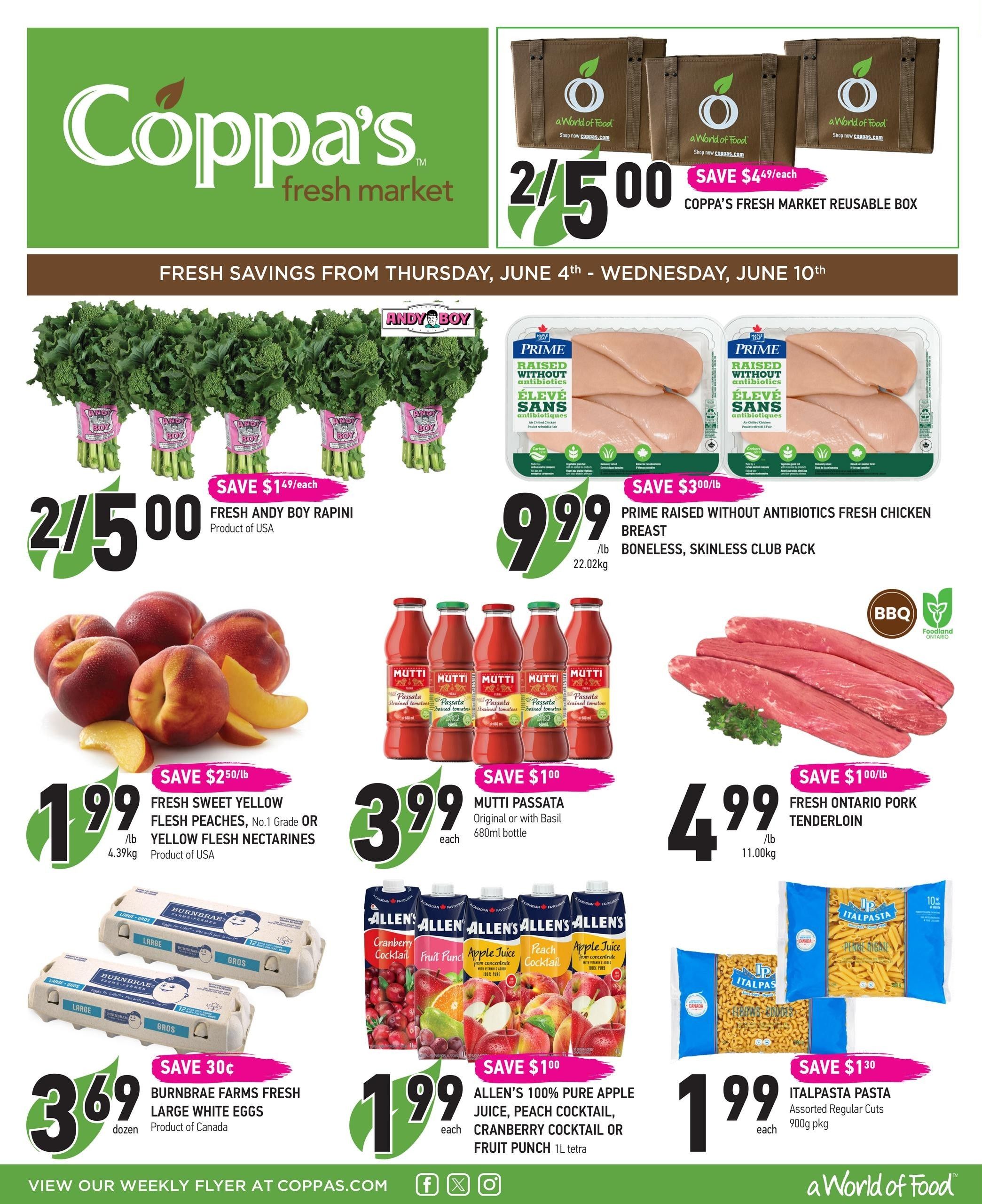 Coppa's Fresh Market Flyer June 4 to 10