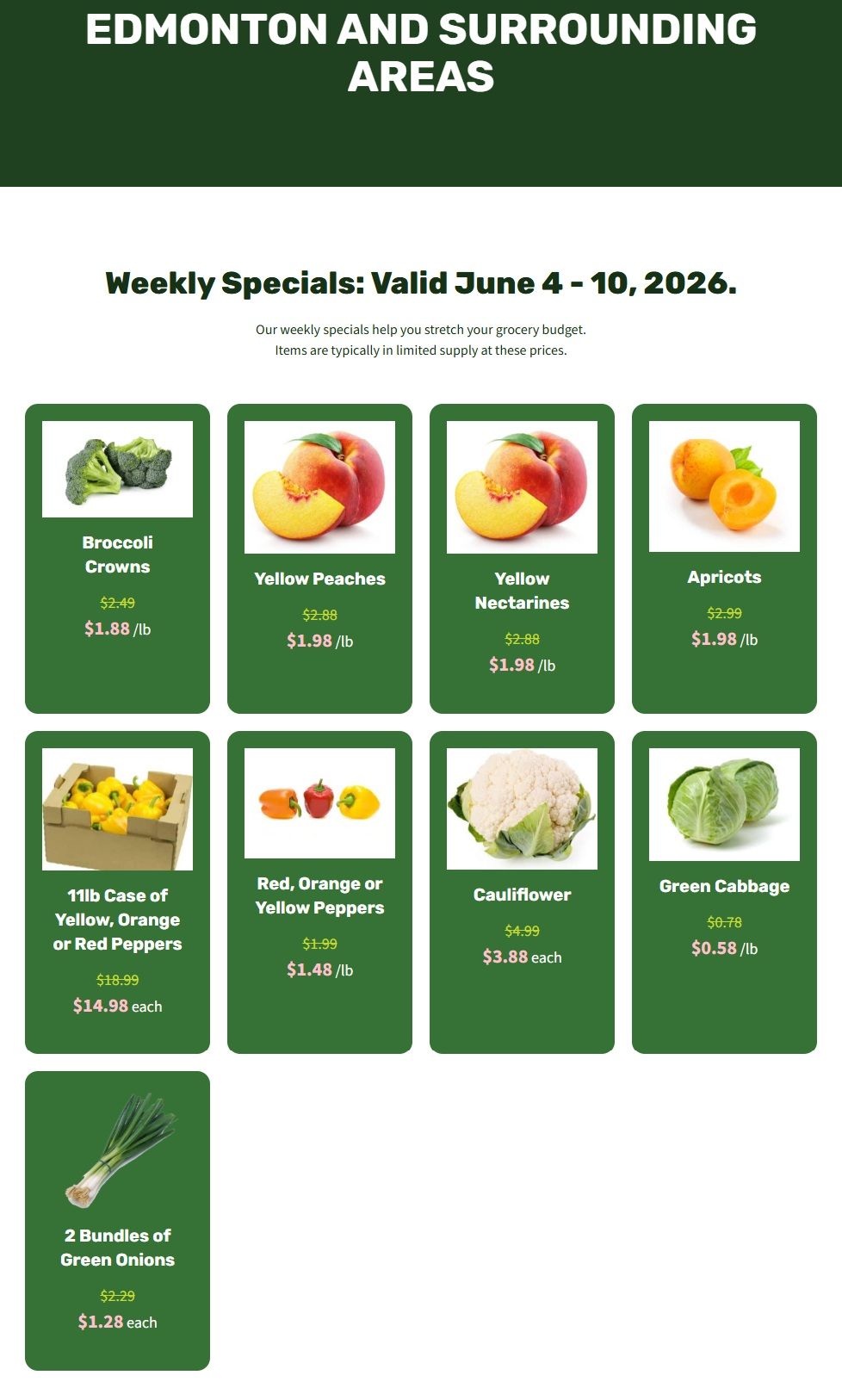 H&W Produce Flyer June 4 to 10