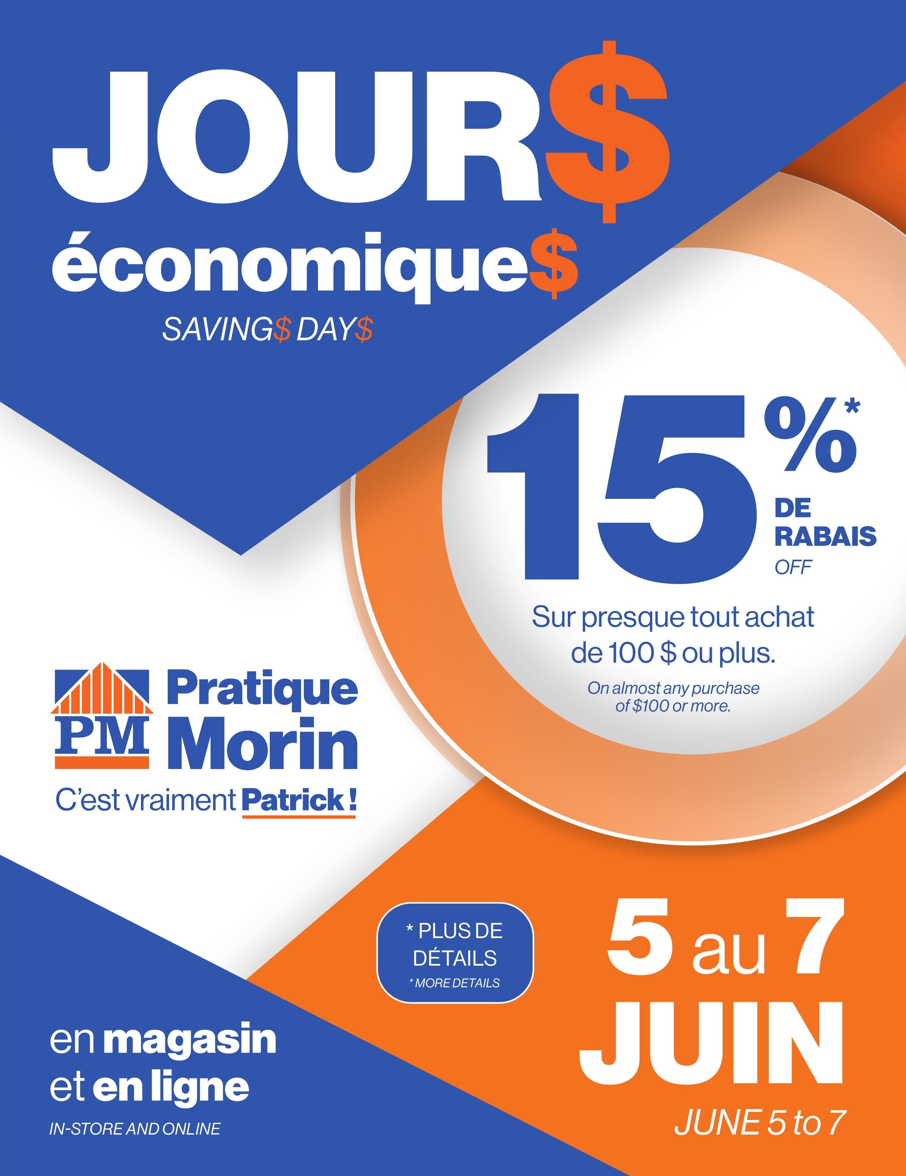 Patrick Morin Flyer June 4 to 10