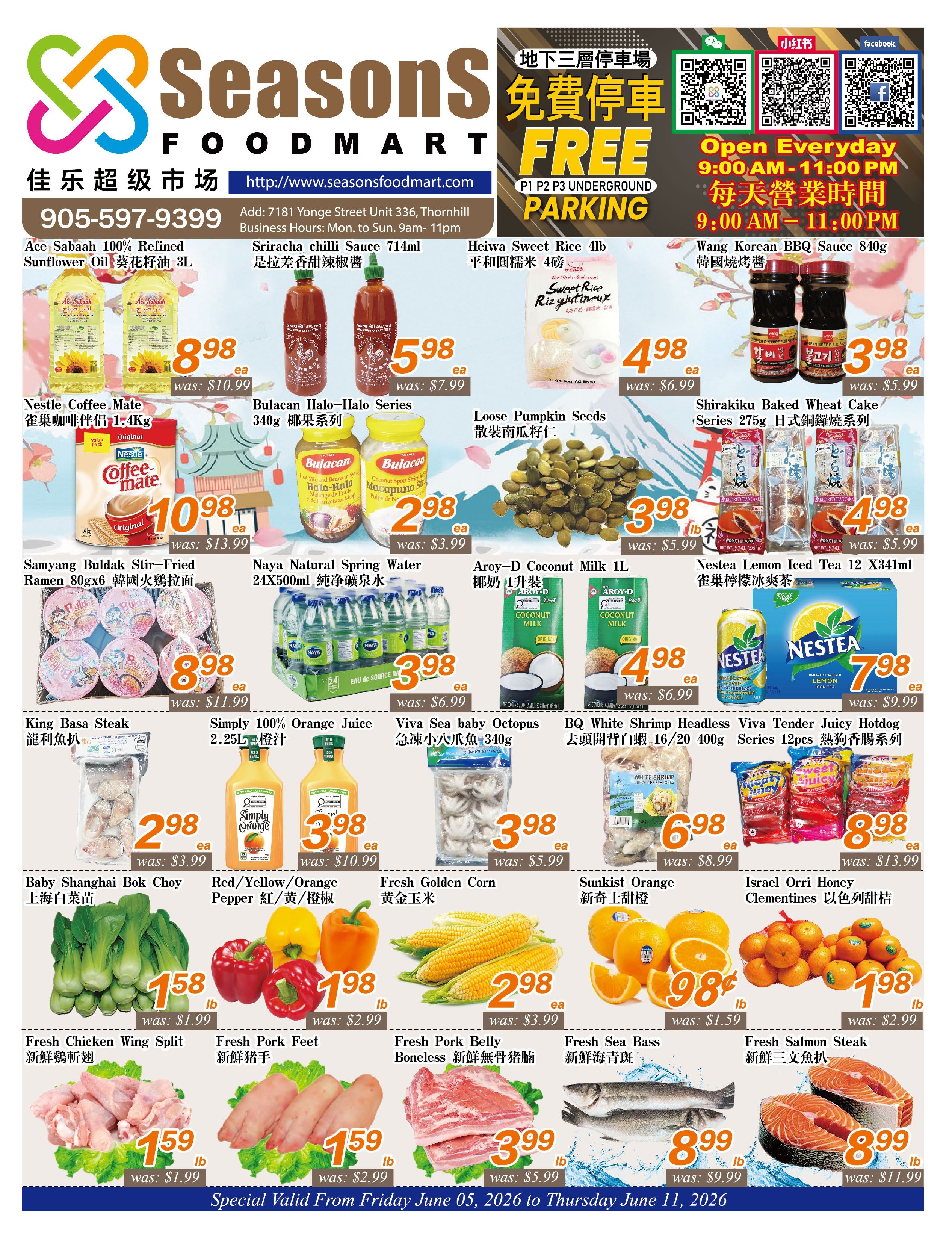 Seasons Food Mart (Thornhill) Flyer June 5 to 11