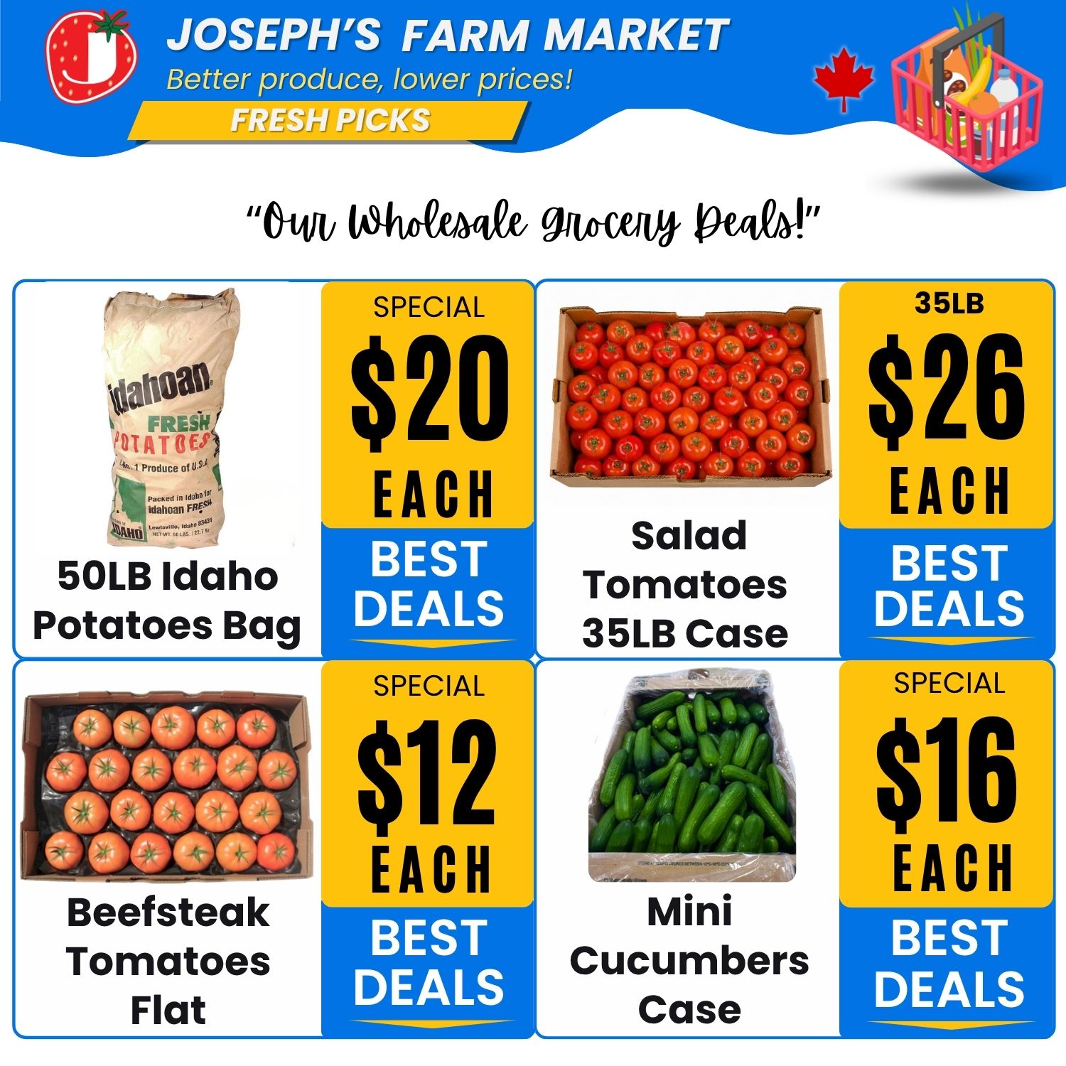 Joseph's Farm Market Flyer June 5 to 10