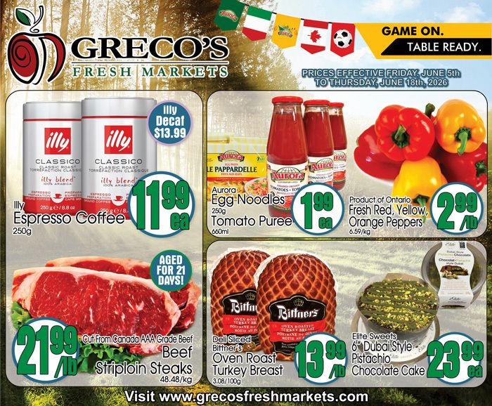 Greco's Fresh Market Flyer June 5 to 18