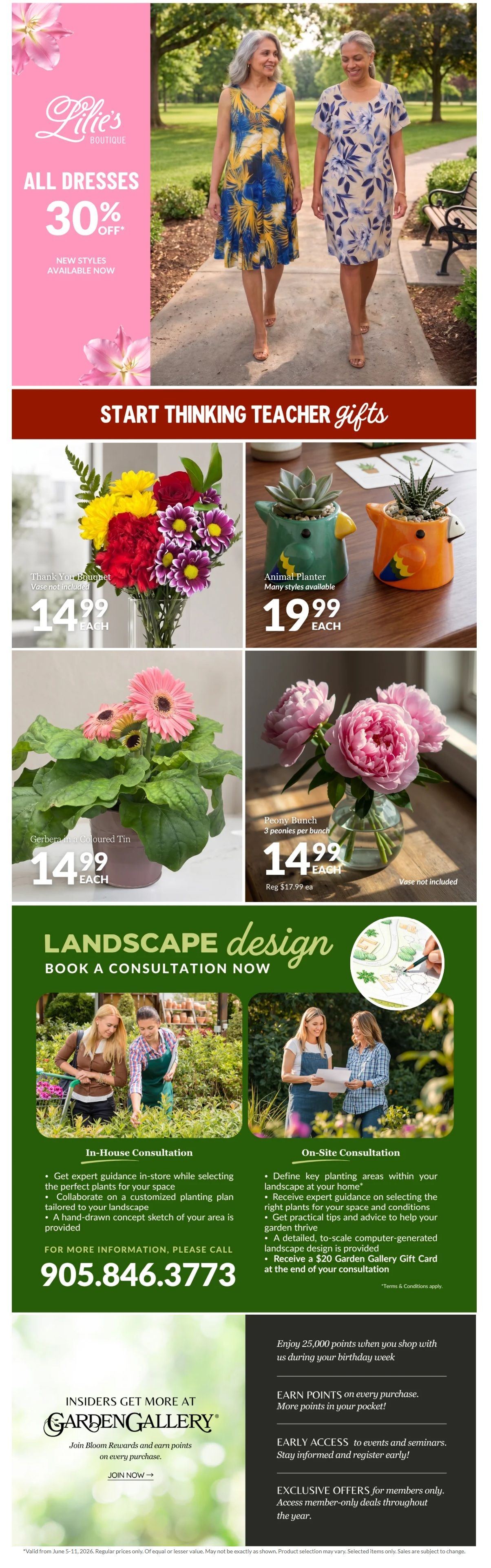 Lakeside Garden Gallery Flyer June 5 to 11