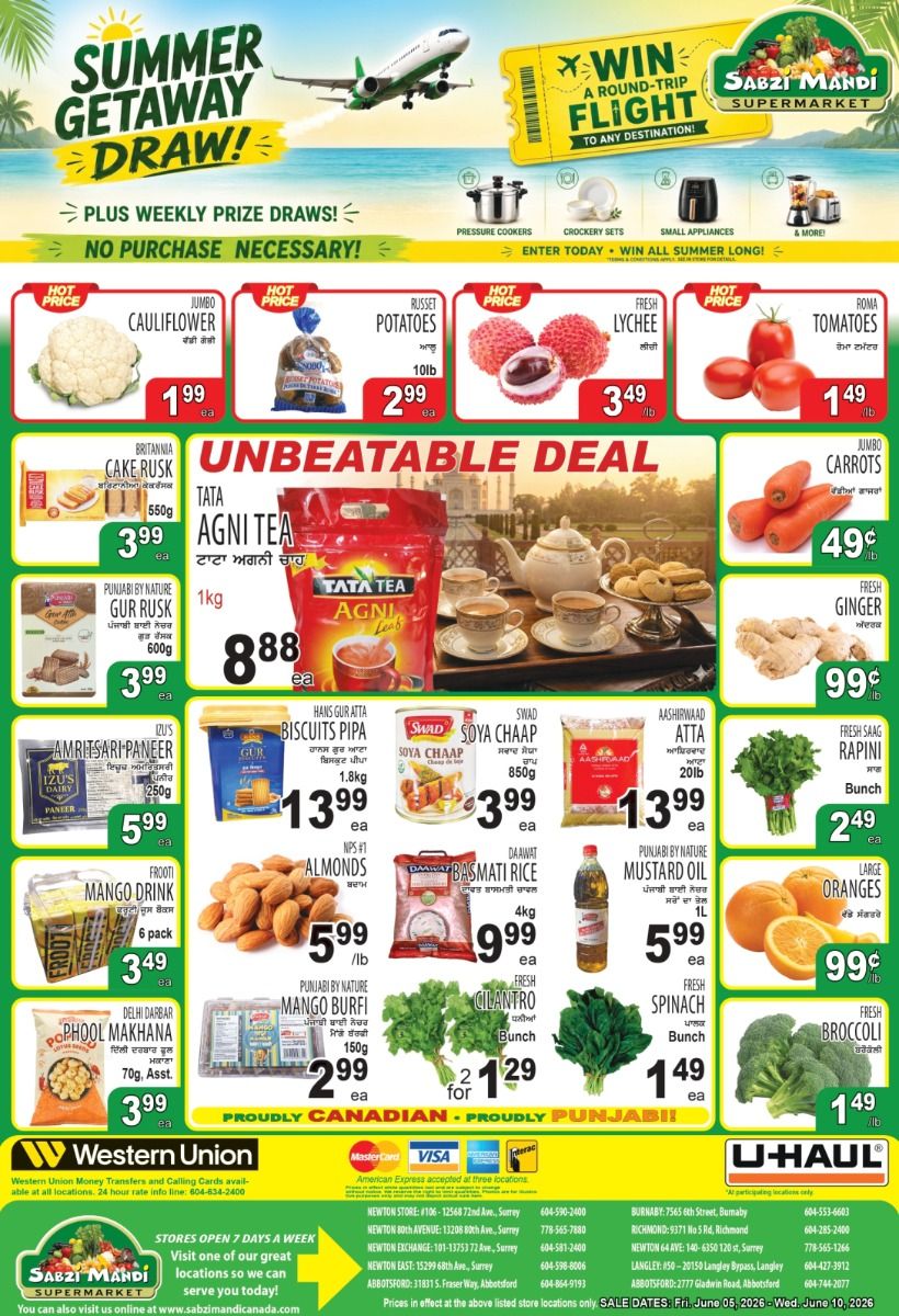 Sabzi Mandi Supermarket (Lower Mainland) Flyer June 5 to 10