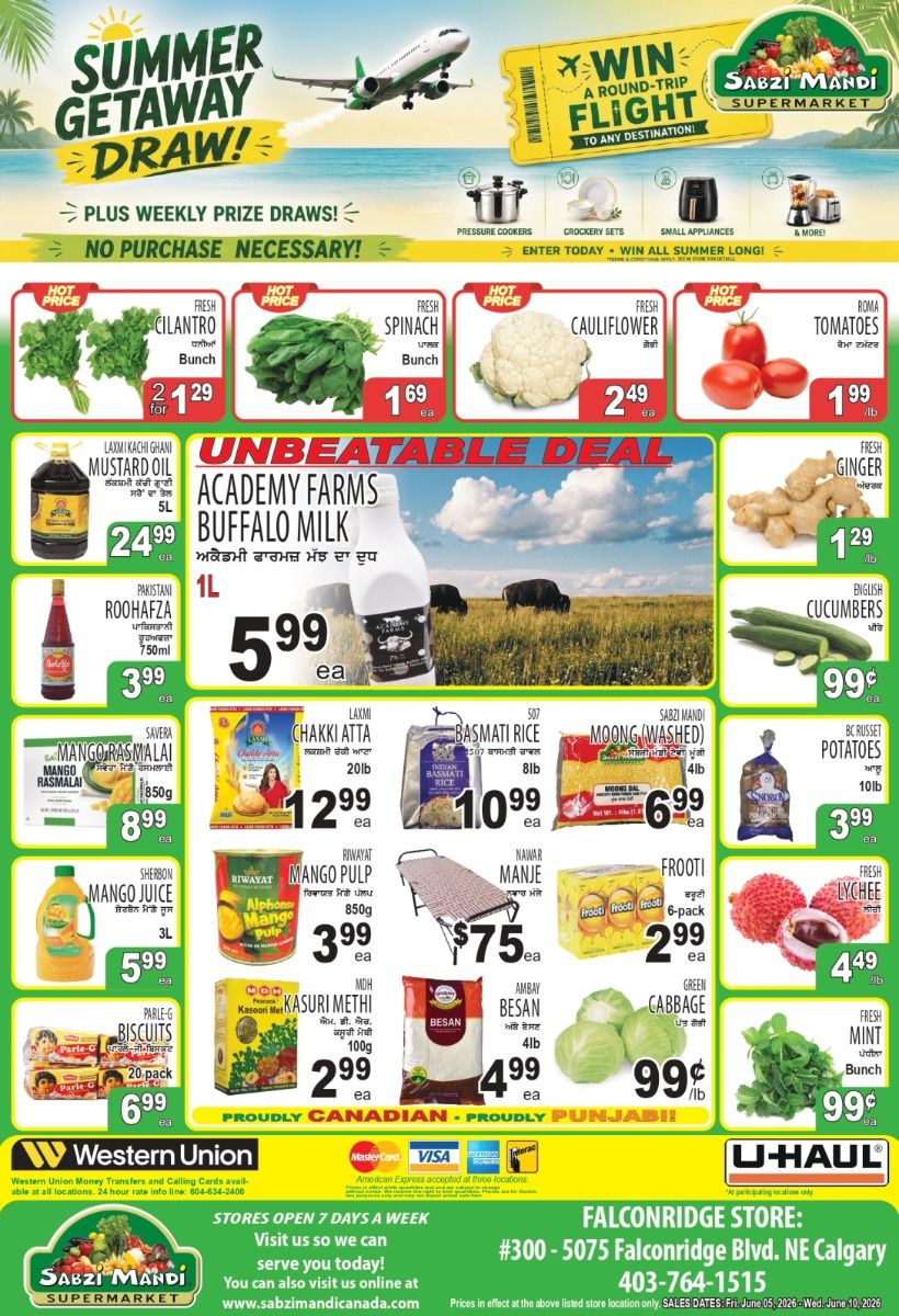 Sabzi Mandi Supermarket (Calgary) Flyer June 5 to 10