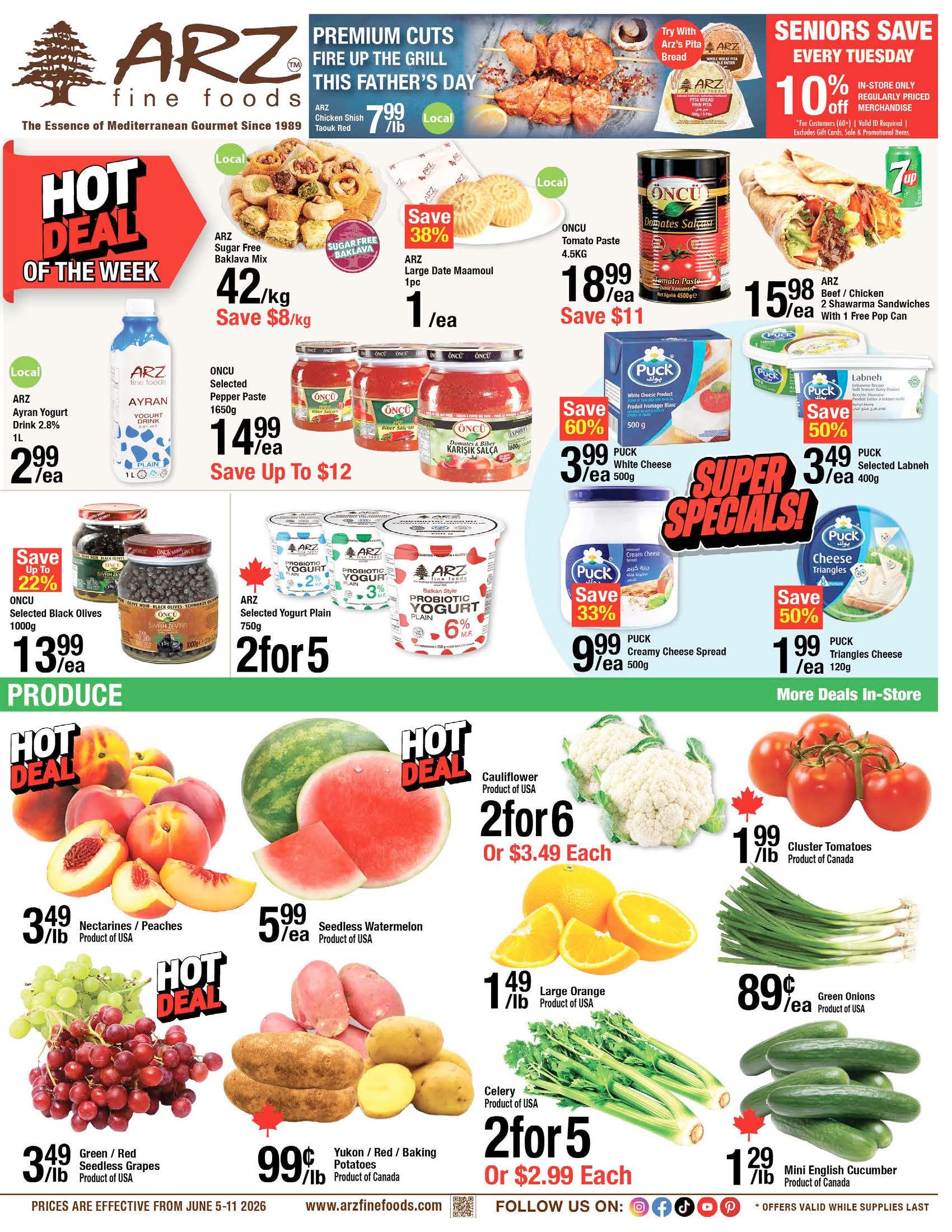 Arz Fine Foods Flyer June 5 to 11