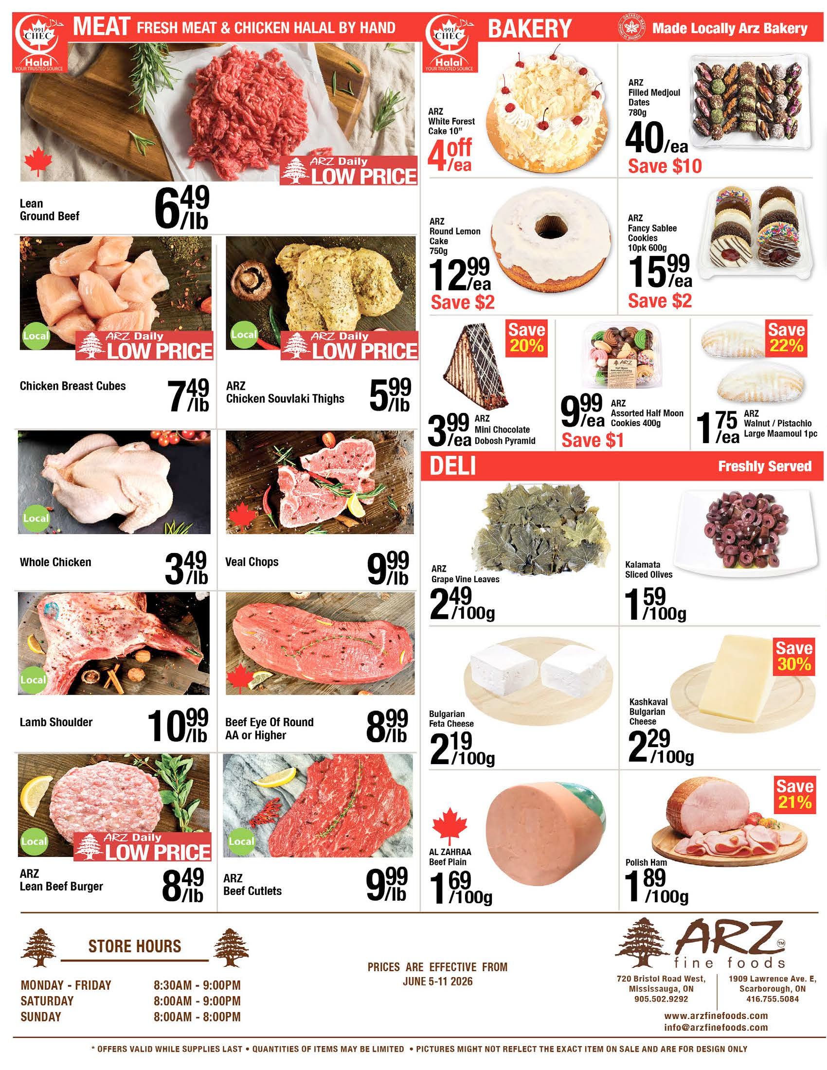 Arz Fine Foods Flyer June 5 to 11