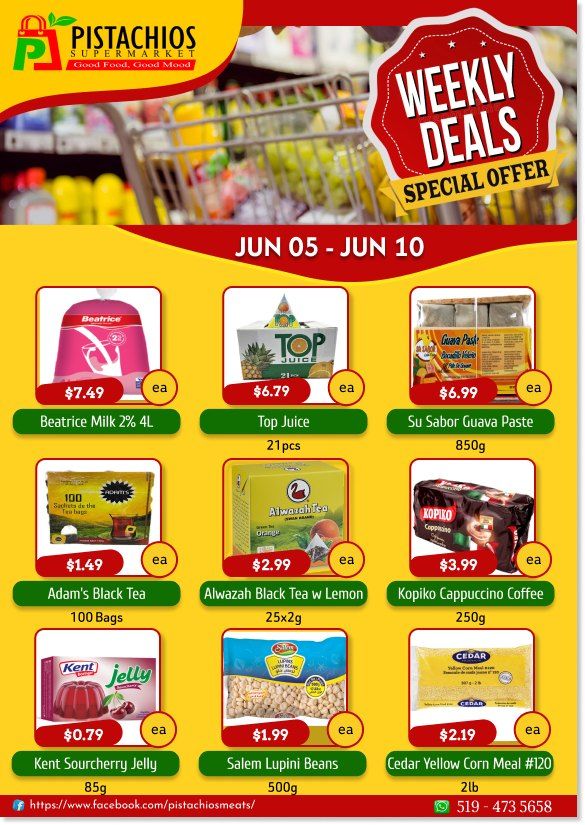 Pistachios Supermarket Flyer June 5 to 10
