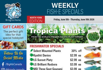 Big Al's (North York) Weekly Specials June 5 to 11