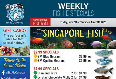 Big Al's (Scarborough) Weekly Specials June 5 to 11