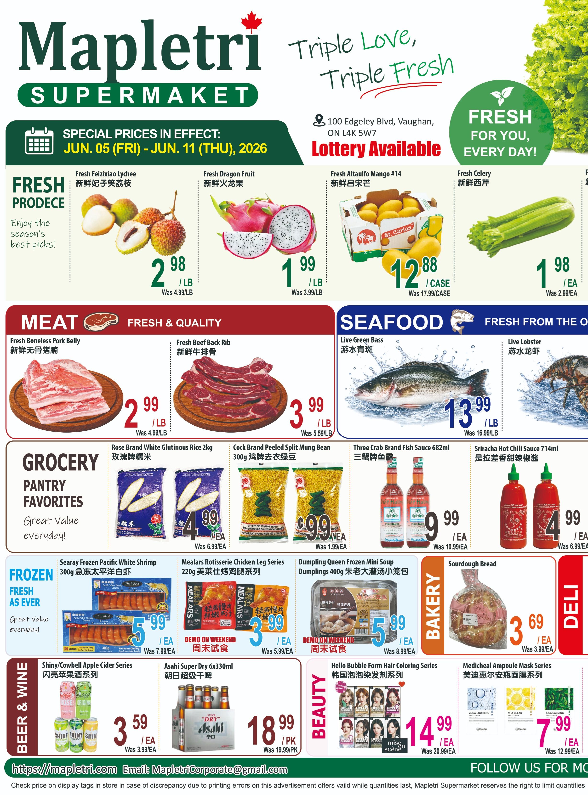 Mapletri Supermarket Flyer June 5 to 11
