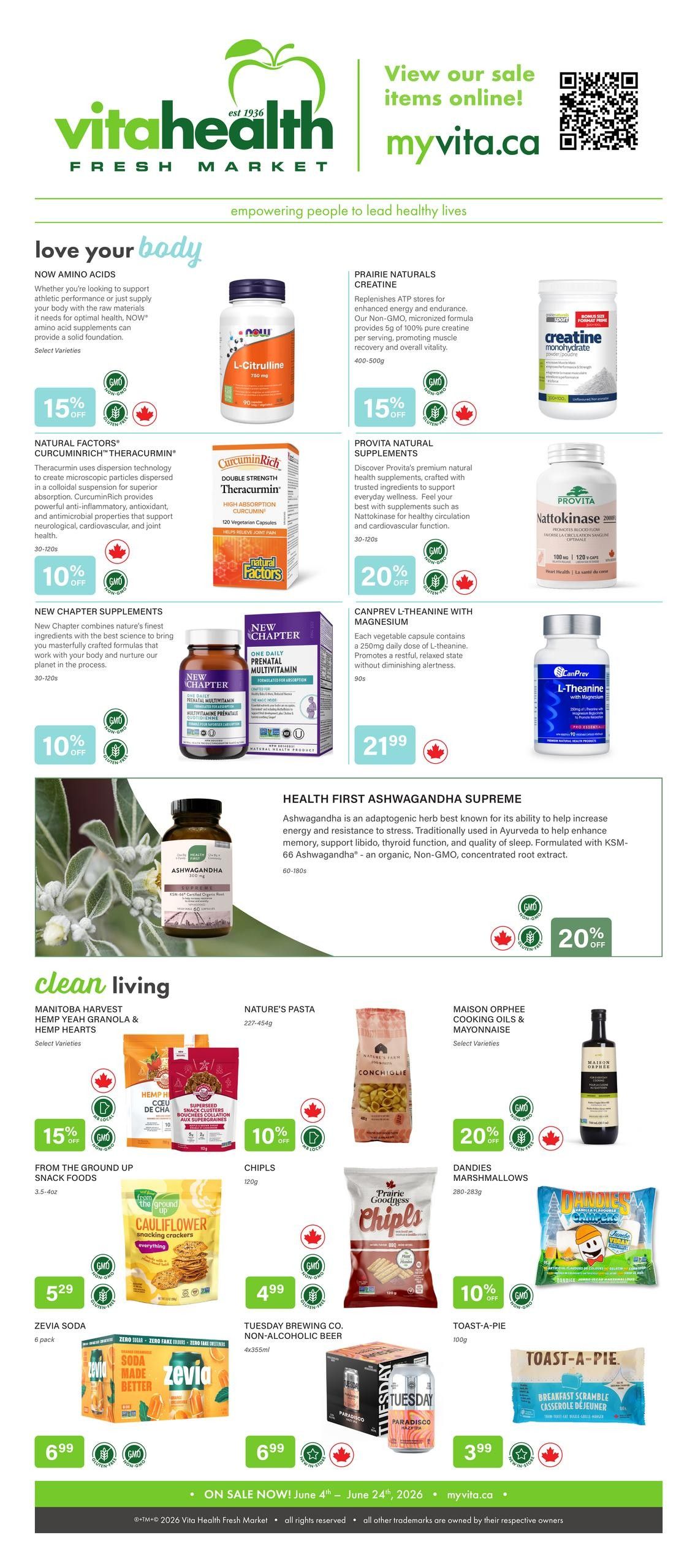 Vita Health Fresh Market Flyer June 4 to 24