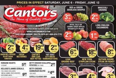 Cantor's Meats Flyer June 6 to 12