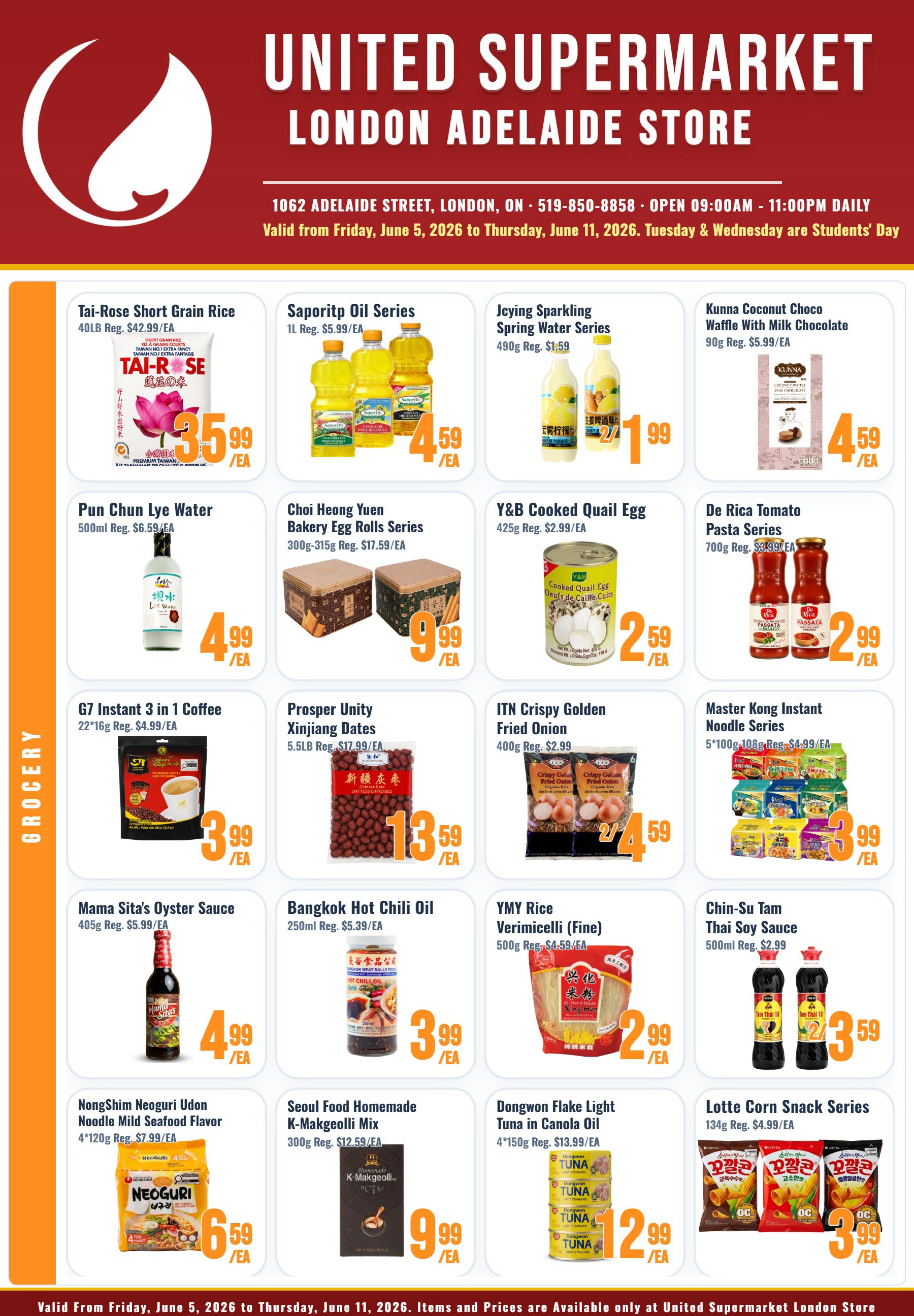 United Supermarket (London) Flyer June 5 to 11